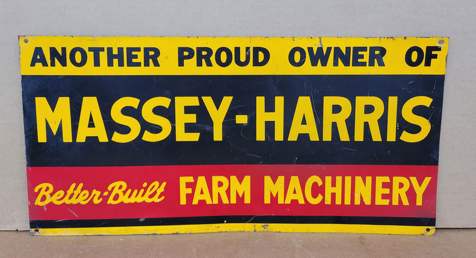 Massey Harris Better Built Farm Machinery Single Side Tin Sign (1 of 2)
