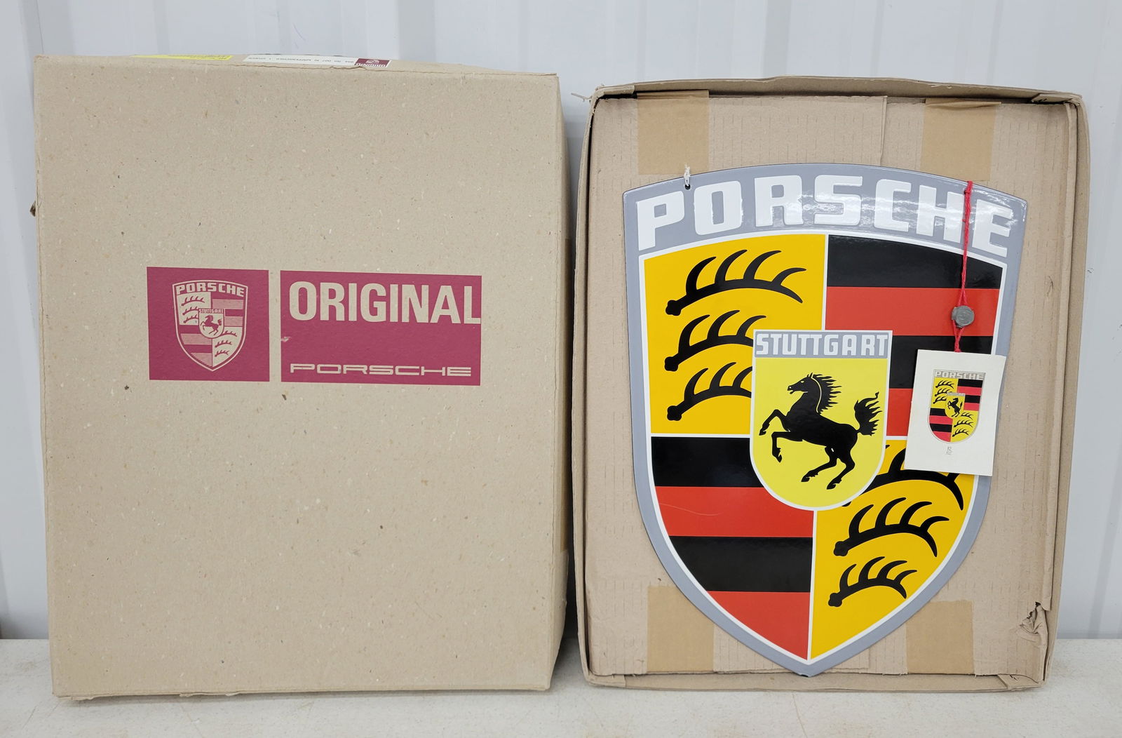 Porsche Stuttgart Single Sided Porcelain Sign NOS (1 of 5)