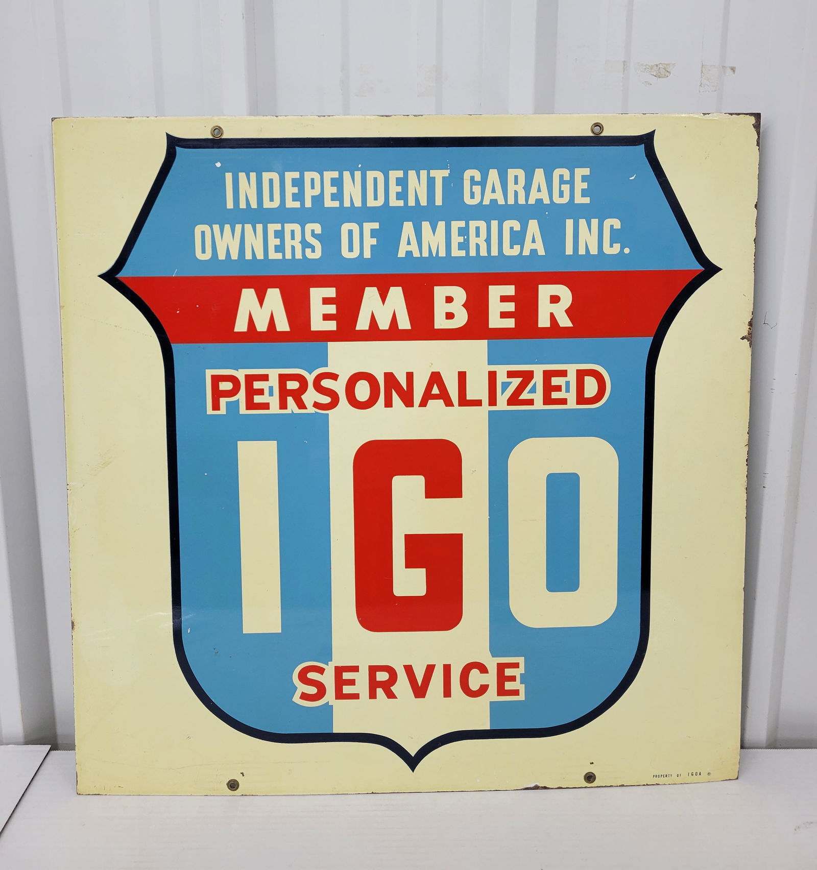 Independent Garage Owners Of America Double Sided Tin Sign (1 of 2)