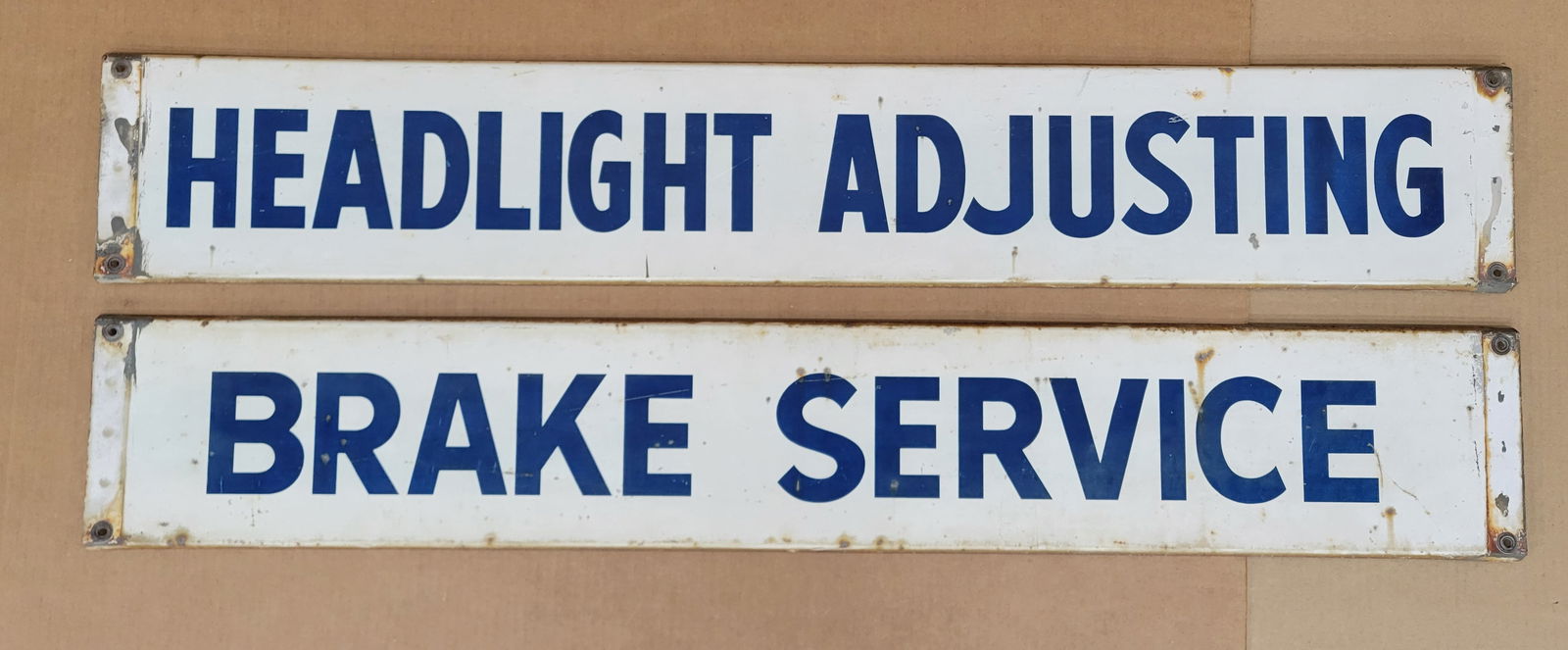 Headlight Adjusting and Brake Service Double Sided Signs (1 of 2)