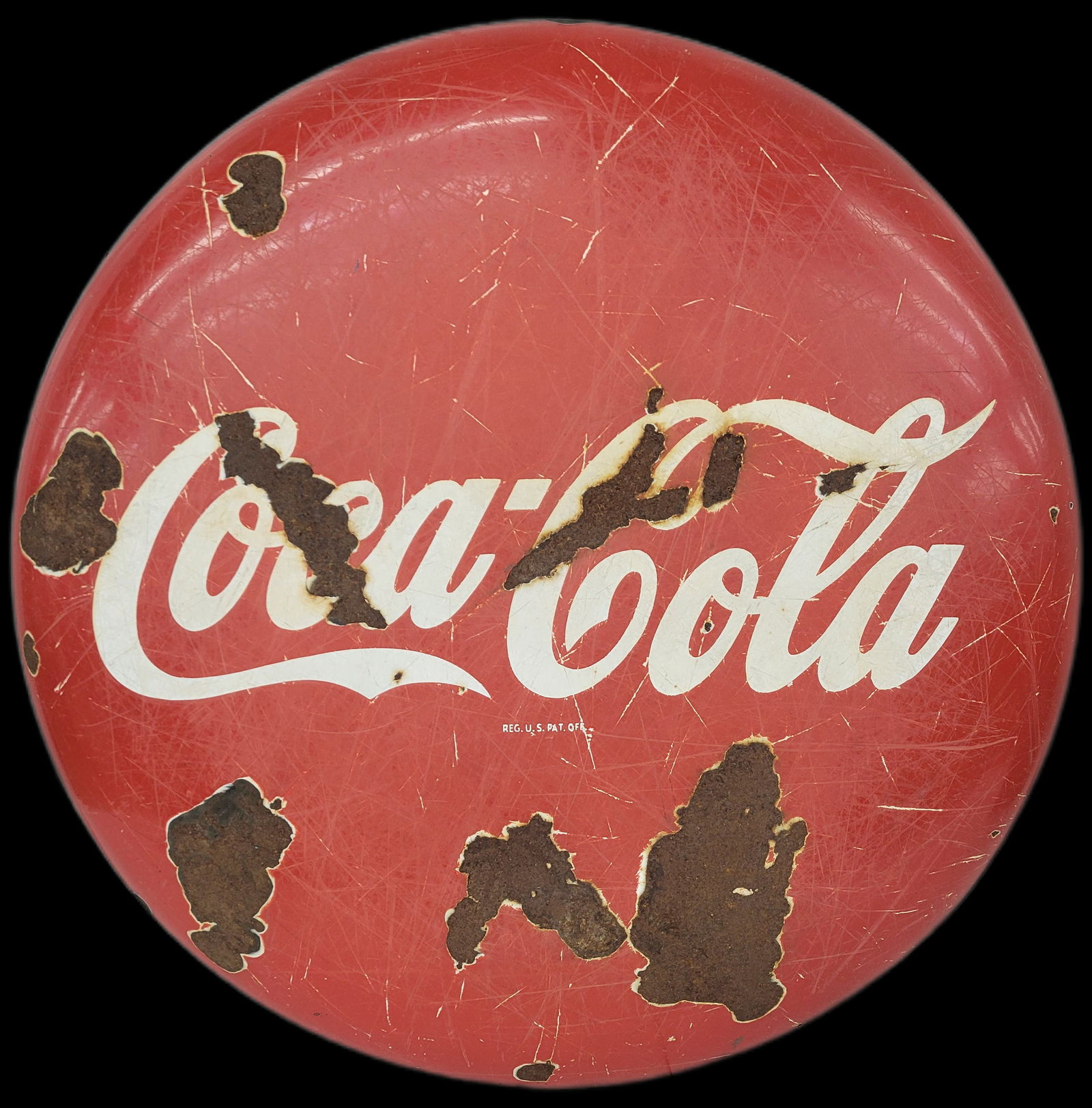 Coca Cola Porcelain Button Sign (1 of 2)