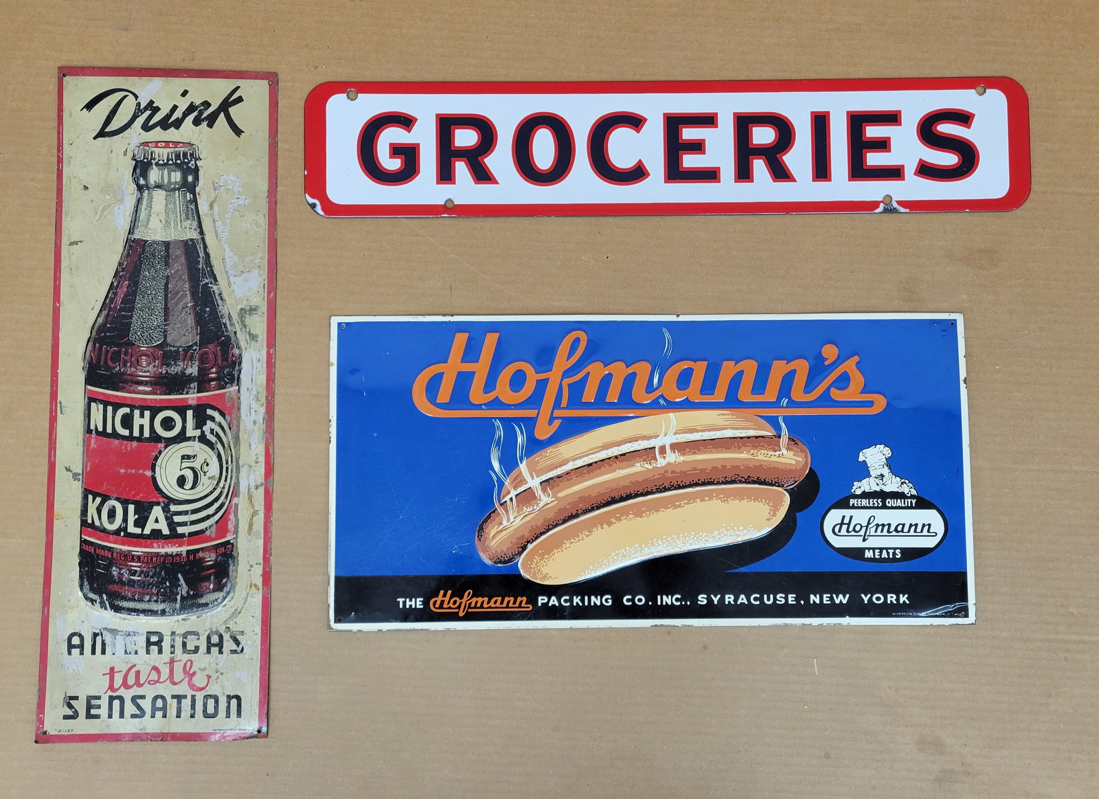 Groceries, Nichol Kola, and Hoffmans Meats Signs (1 of 2)