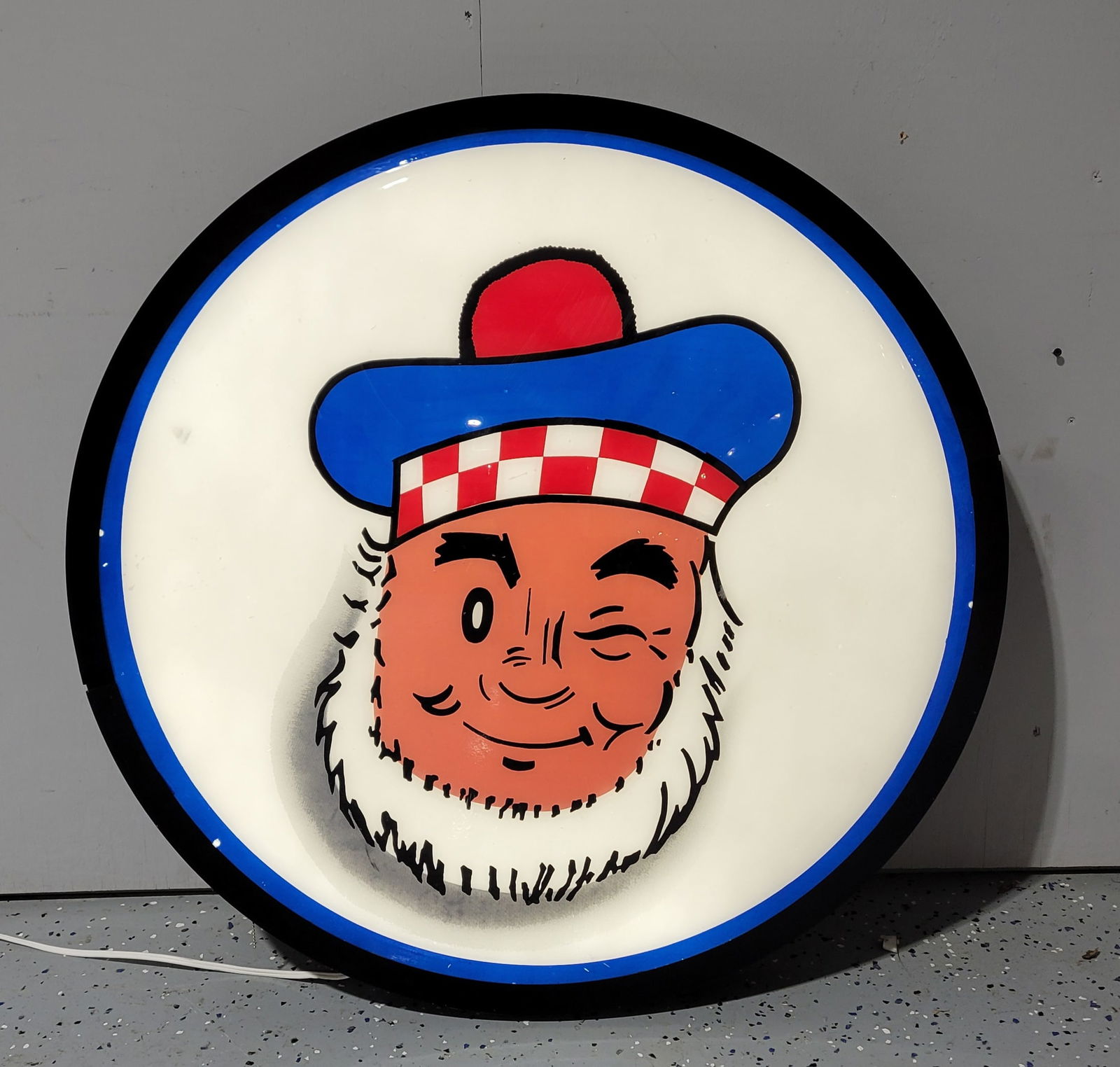 Round Light Up Winking Scotsman Light Up Sign (1 of 2)