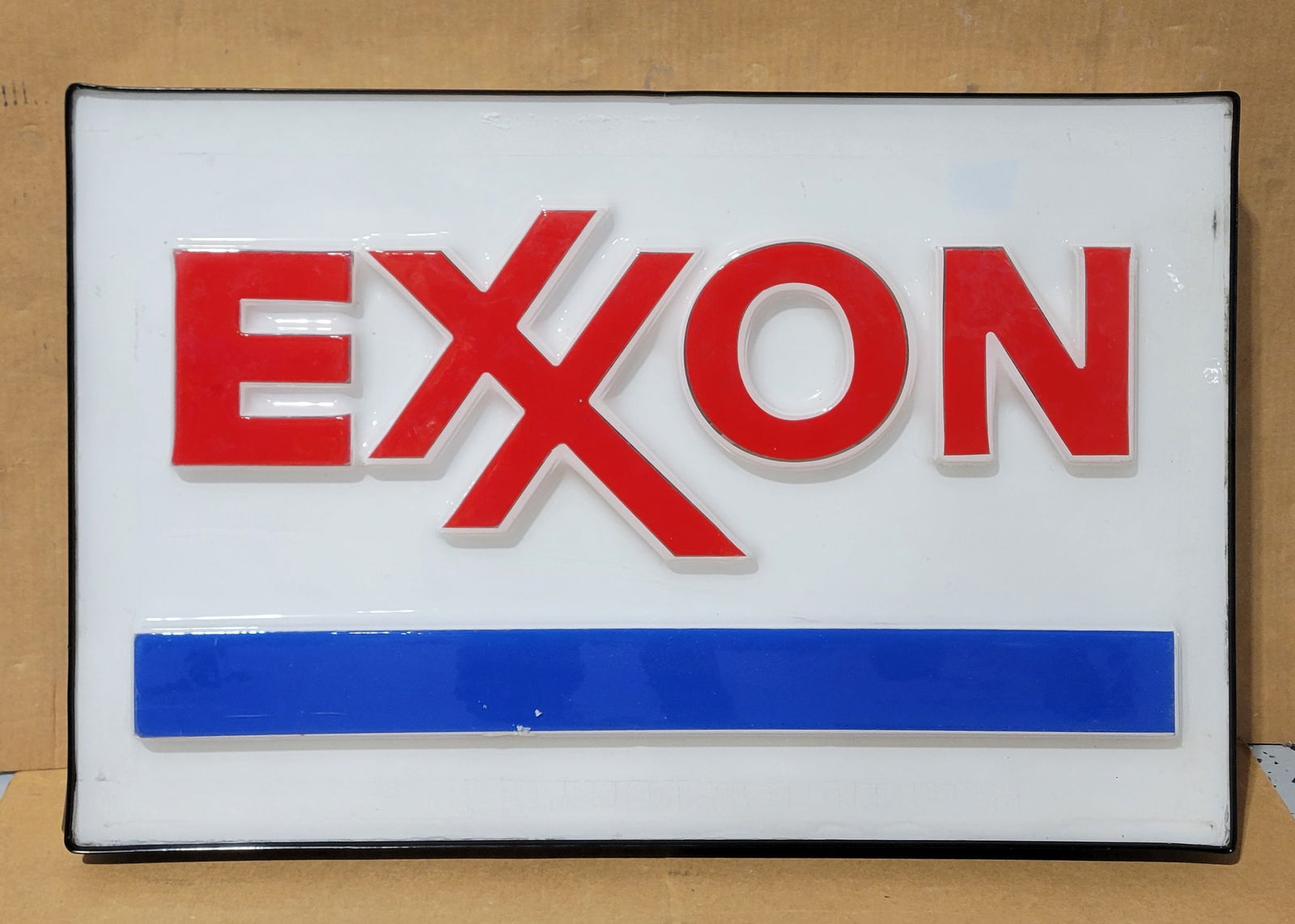 Exxon Embossed Plastic Sign (1 of 2)