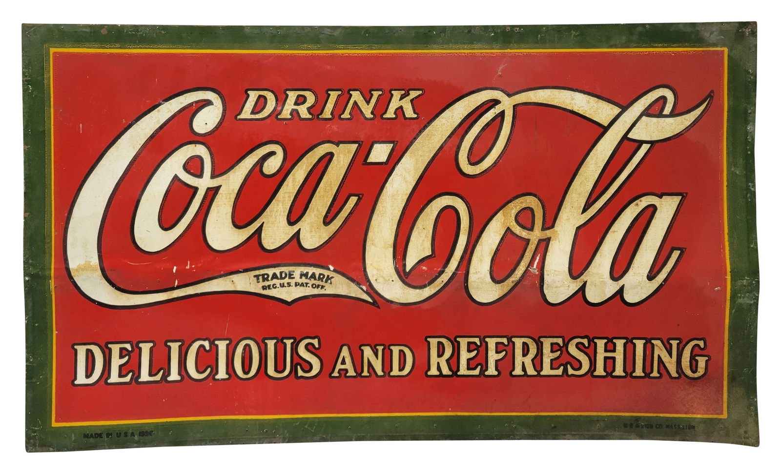 Drink Coca Cola Delicious And Refreshing Single Sided Tin Sign (1 of 4)