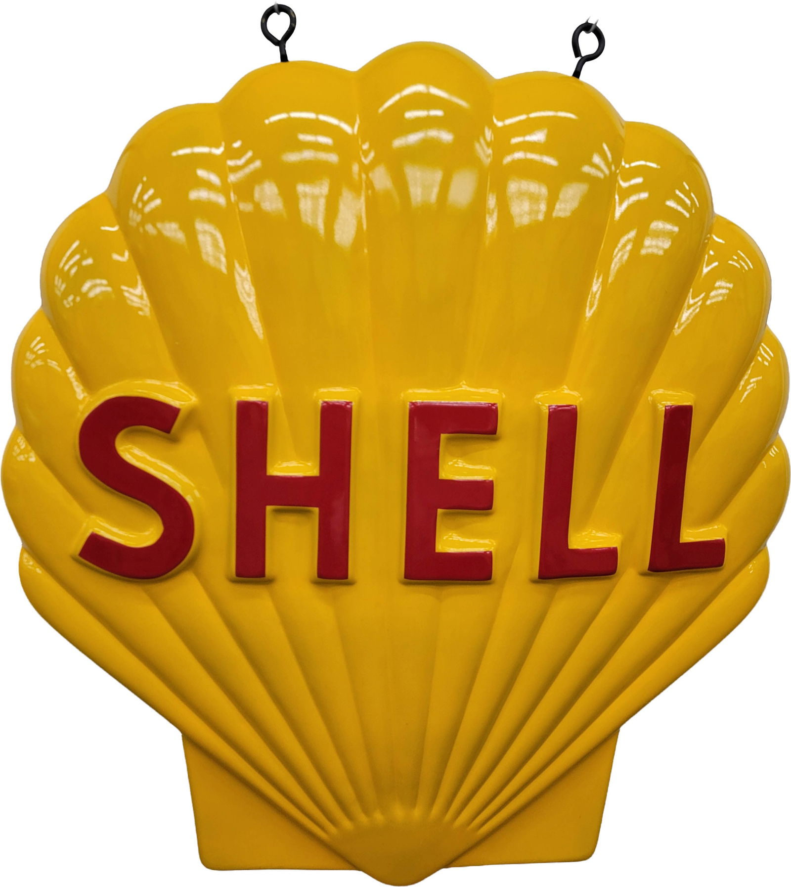 Shell Double Sided Embossed Clamshell Service Station Sign (1 of 2)