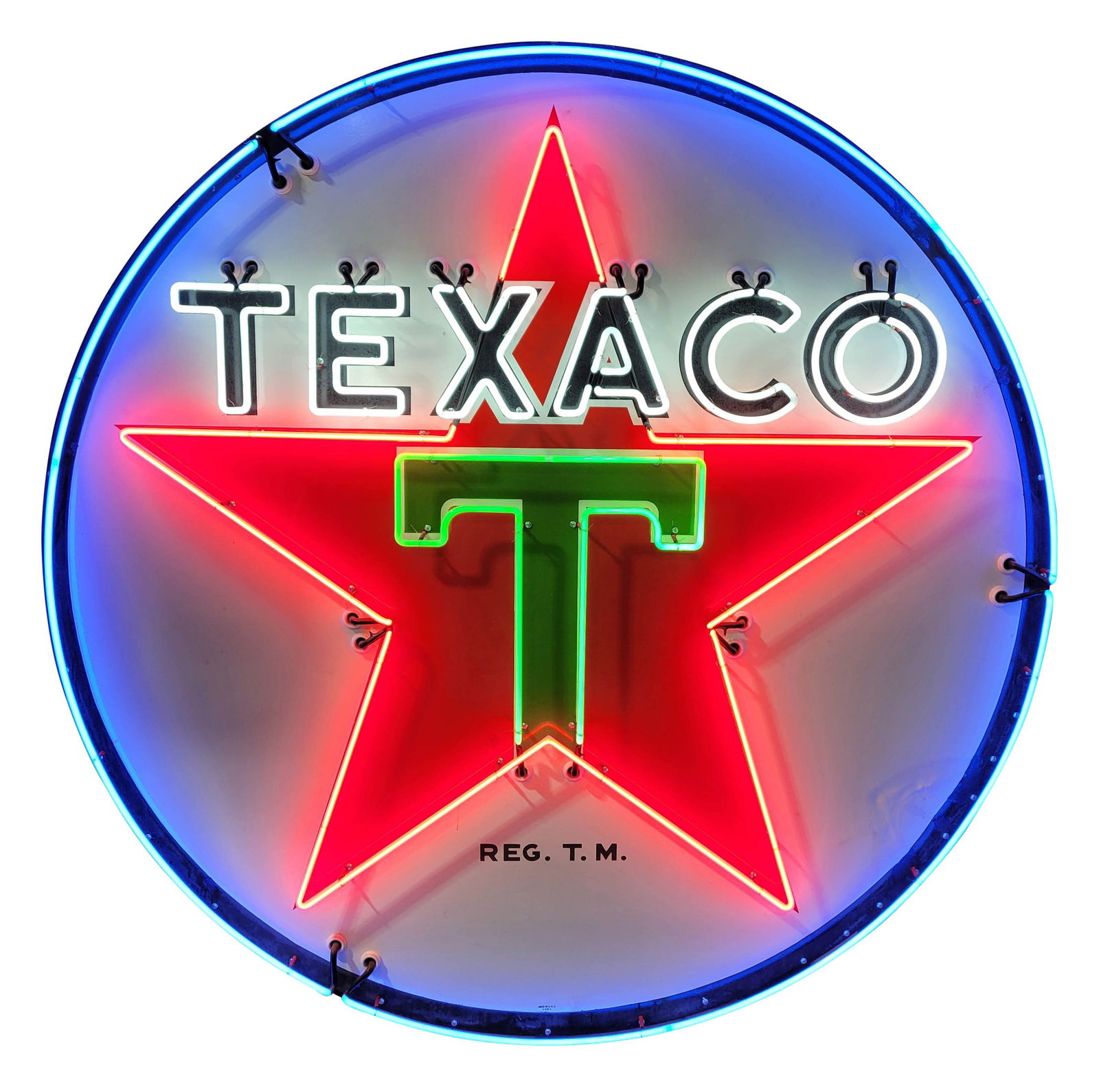 1948 Texaco Gasoline Service Station 6' SSP Neon ID Sign (1 of 3)