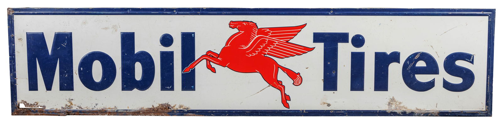 Mobile Tires 9' Horizontal Emb. SST Sign w/ Pegasus (1 of 2)