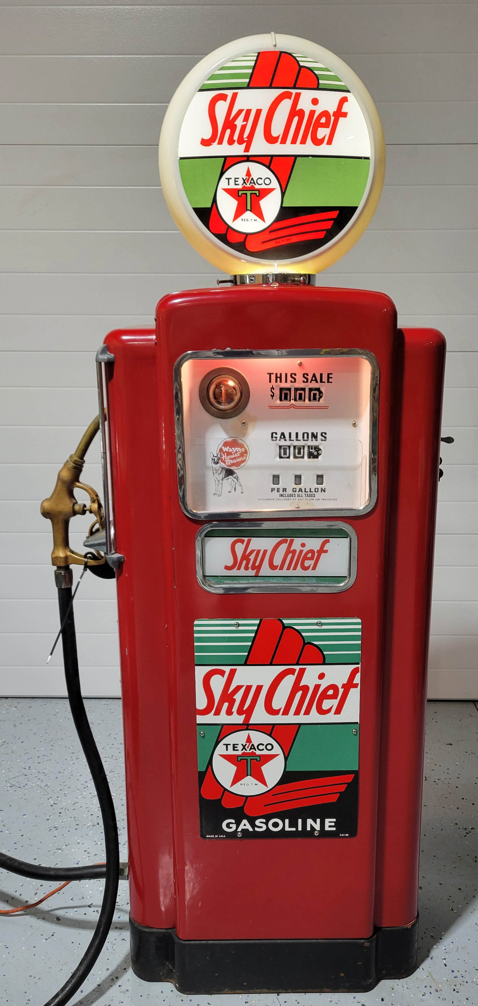 Wayne "Honest Measure" Computing Gas Pump Texaco Sky Chief Gasoline - 2