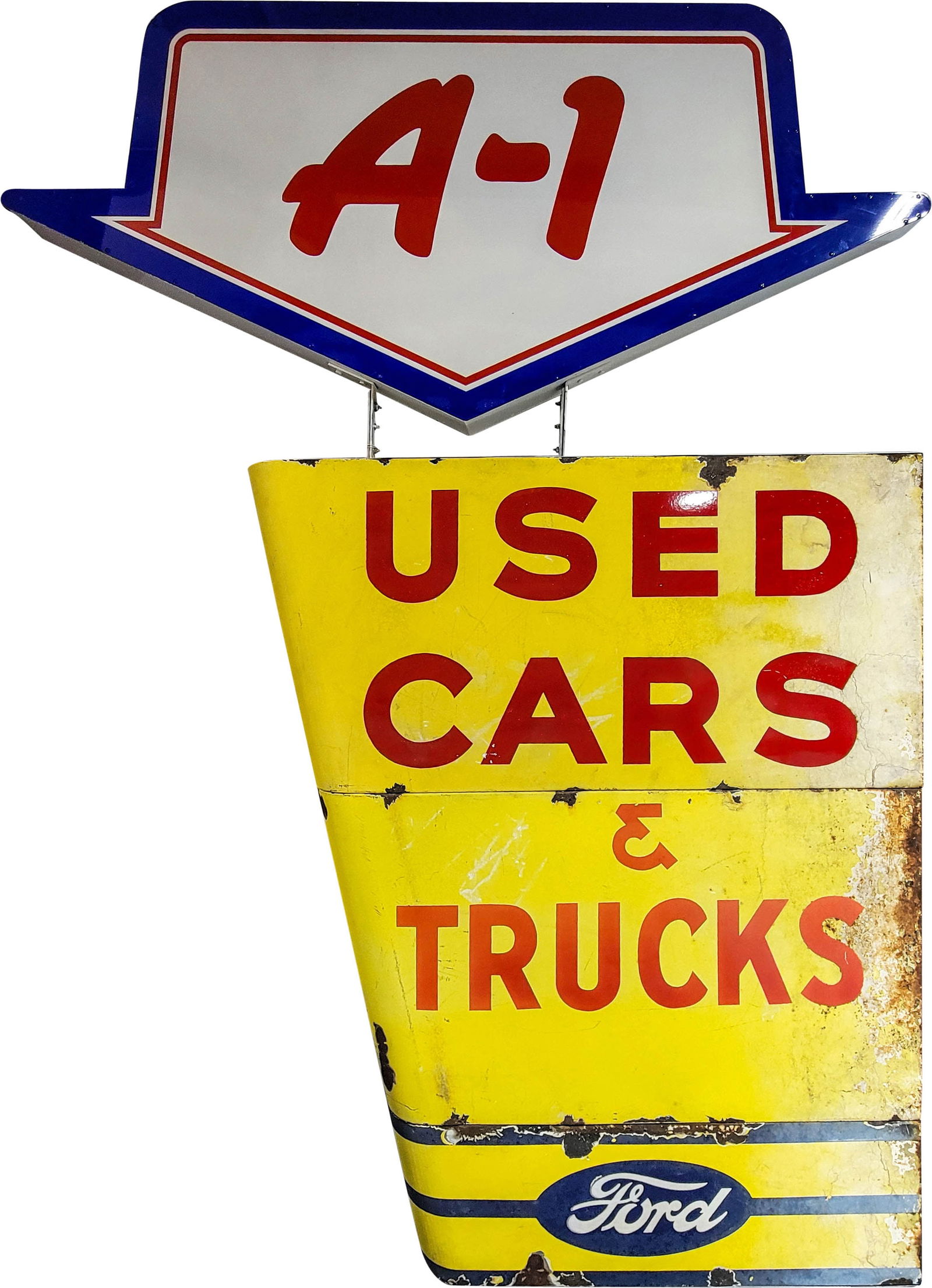 Ford A-1 Used Cars 9' SSP Sign w/ Logo (1 of 2)
