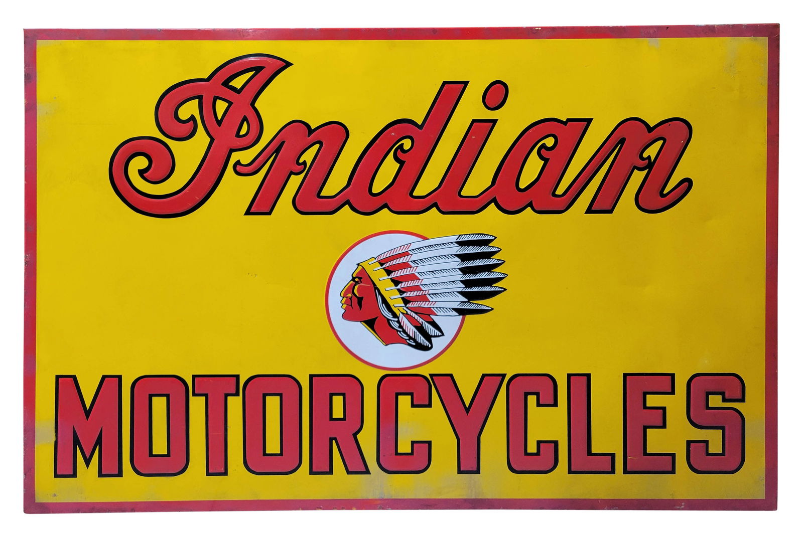 Indian Motorcycles 5' Emb. SST Sign w/ Logo (1 of 2)