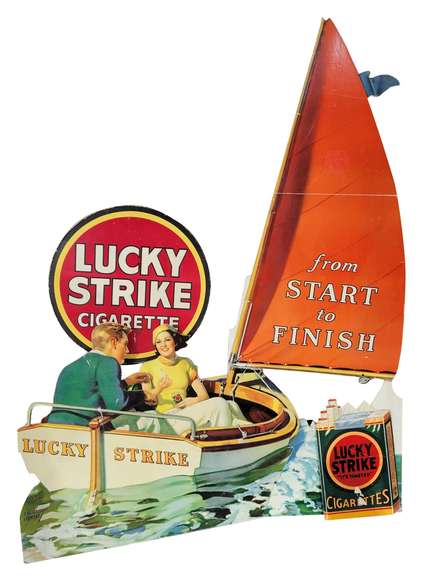 Lucky Strike Cigarettes Single Sided 3D Cardboard (1 of 3)