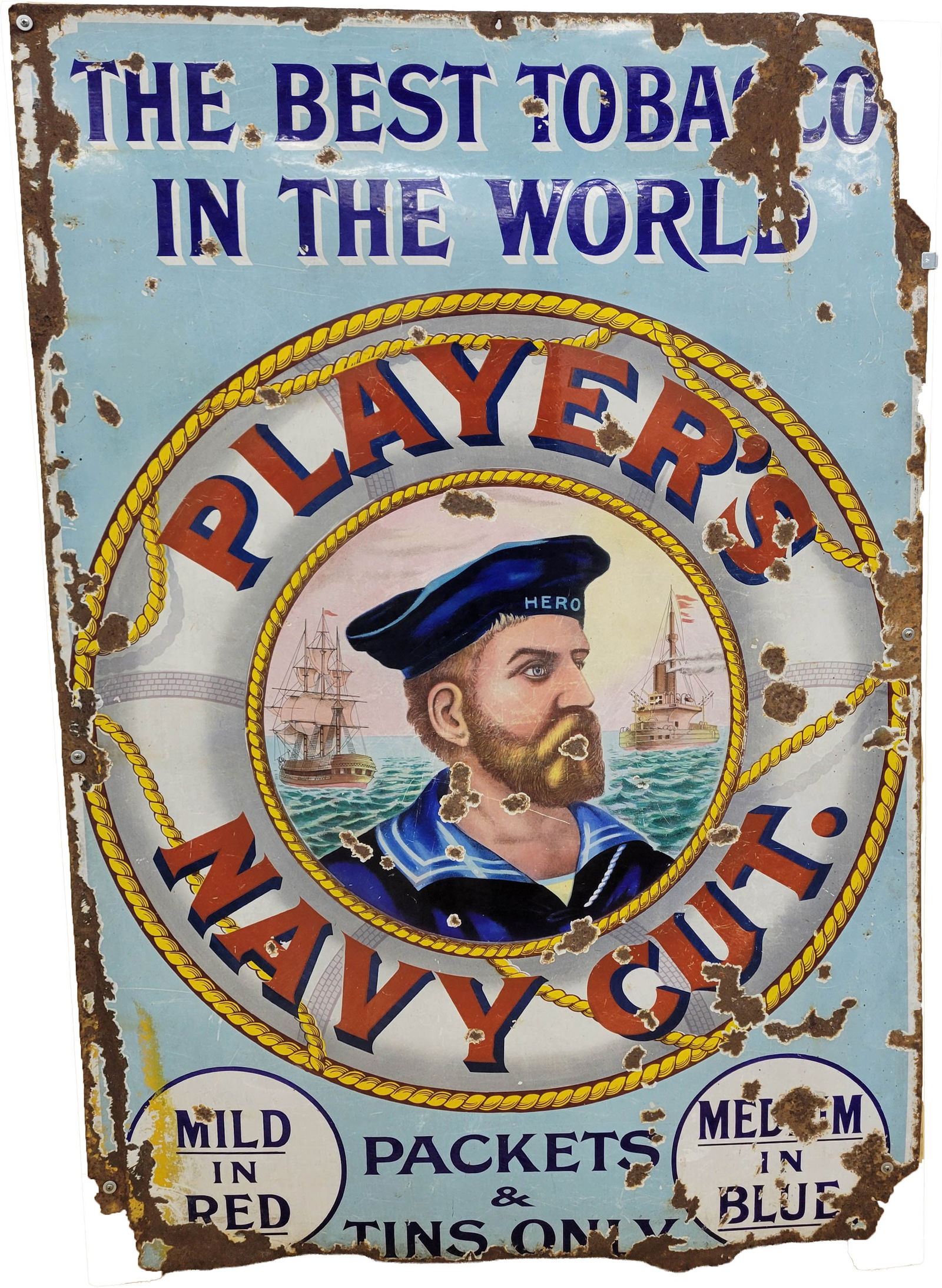 Player's The Best Tobacco In The World Single Sided Porcelain Sign (1 of 2)