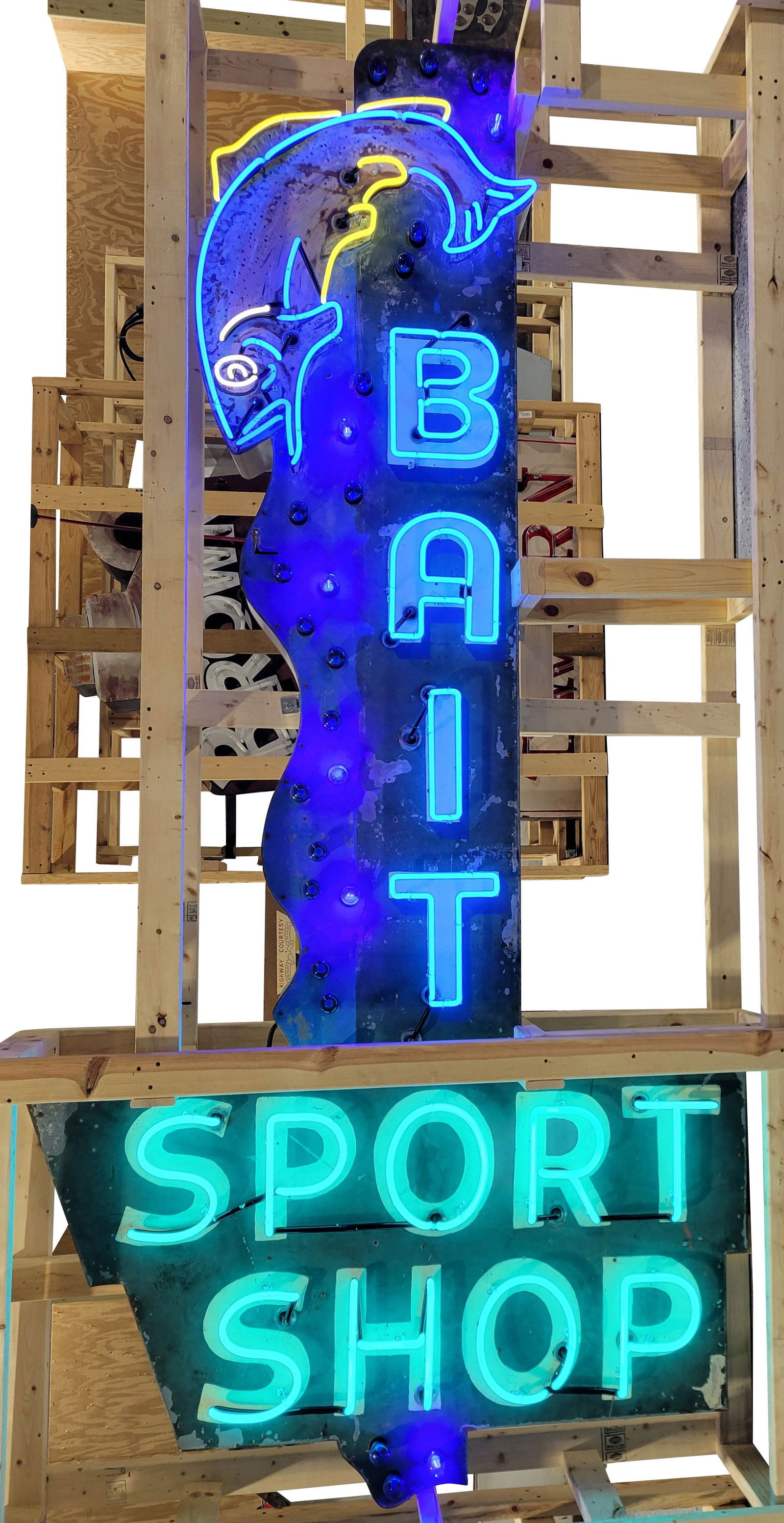 Amazing Bait Sport Shop 11' SST Factory Neon Sign w/ Chaser Bulbs (1 of 3)