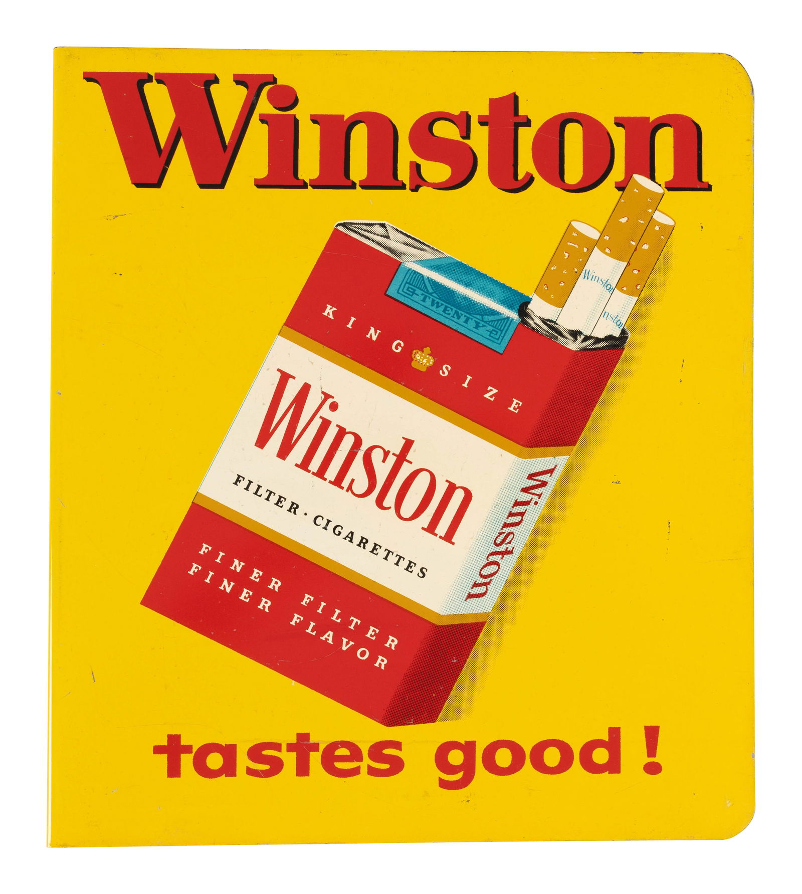 Winston Cigarettes "Tastes Good!" DST Flange Sign (1 of 3)