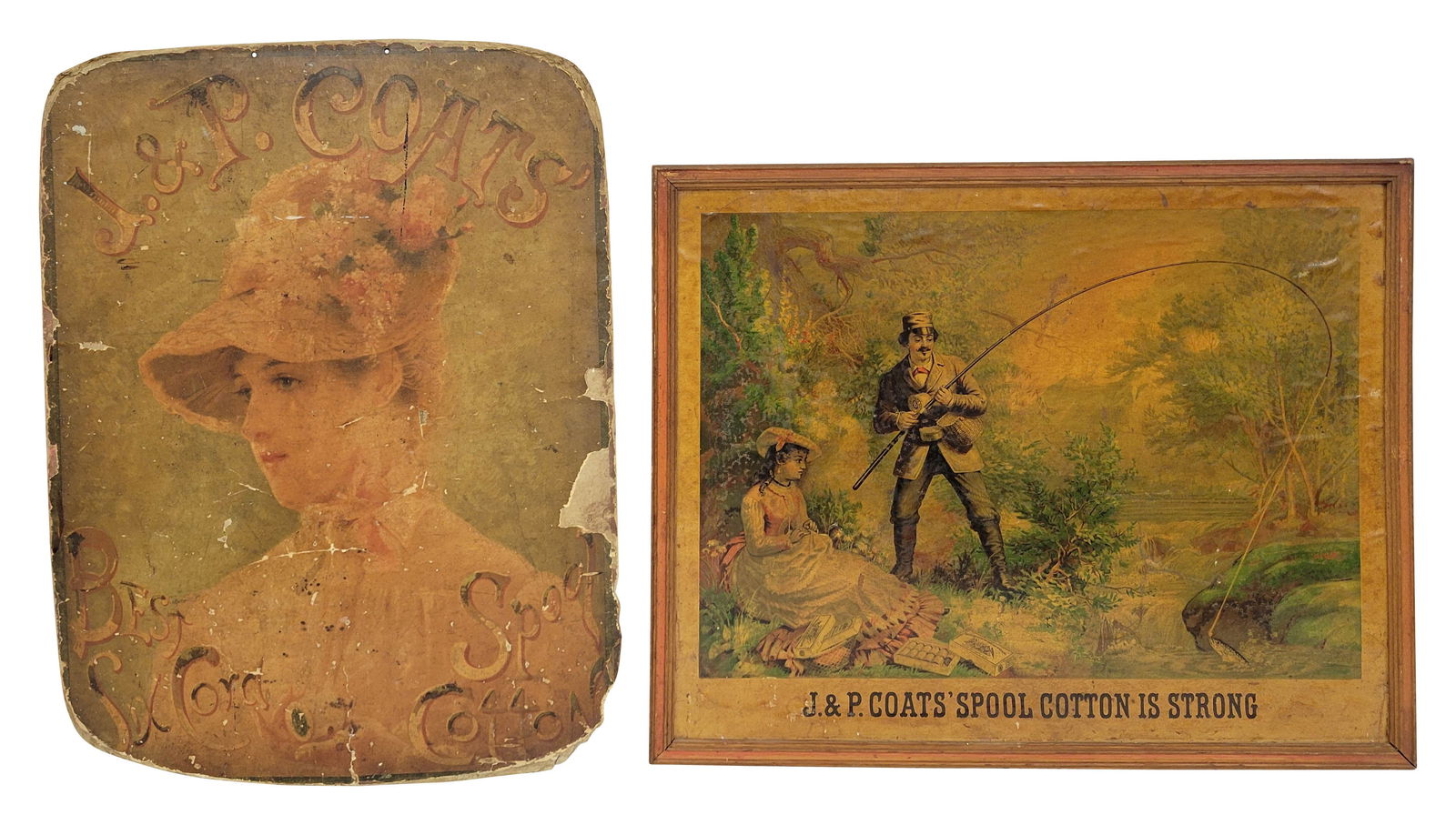 J and P Coats Spool Cotton Advertising Signs (1 of 5)