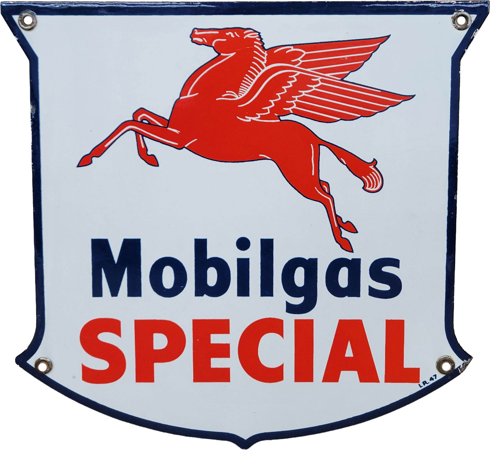 Mobilgas Special Porcelain Pump Plate With Pegasus (1 of 2)