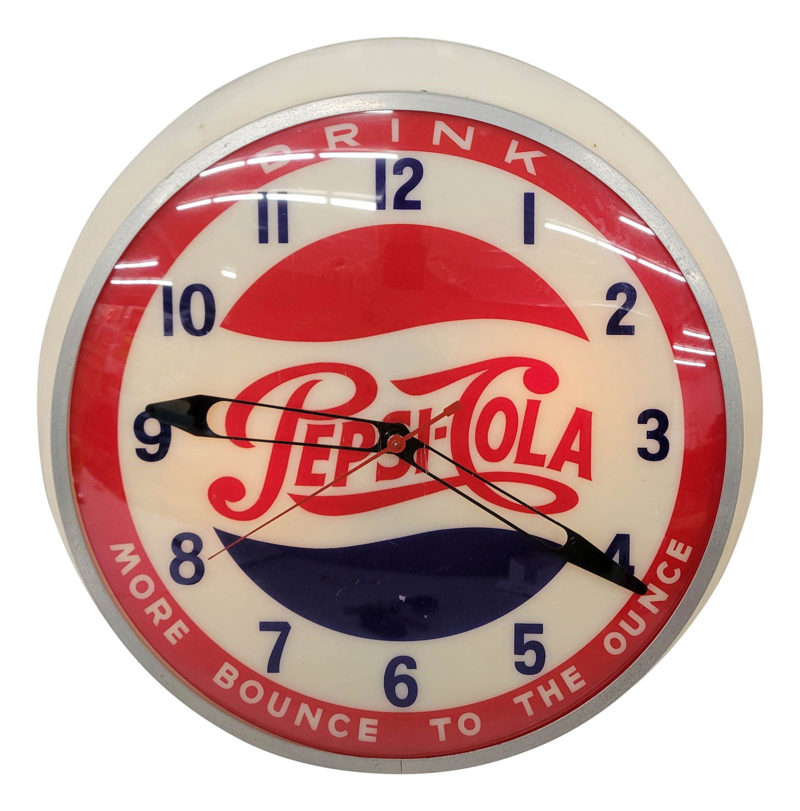 Drink Pepsi Cola More Bounce To The Ounce Light Up Advertising Clock (1 of 3)