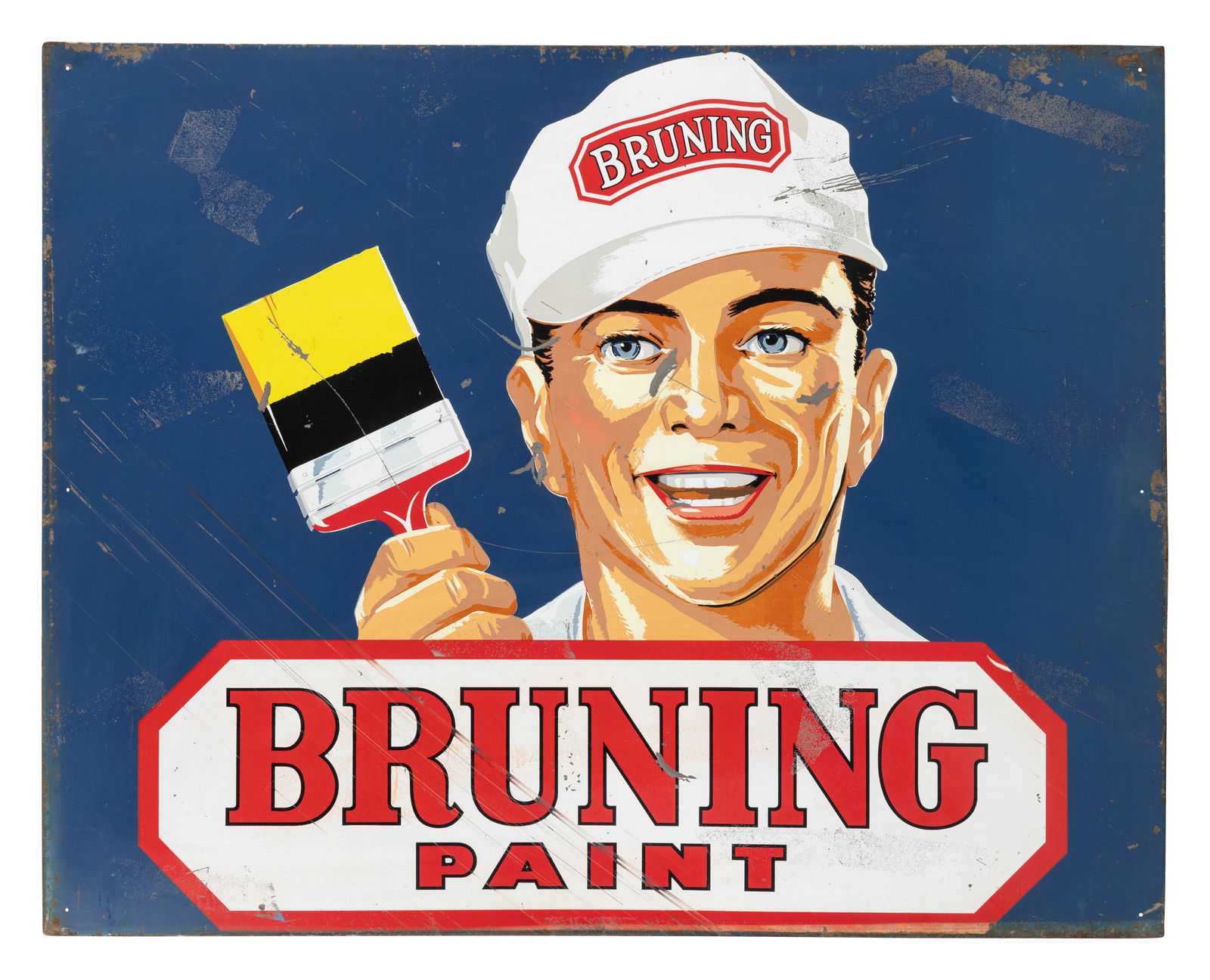 Bruning Paint SST Sign w/ Painter & Brush (1 of 2)