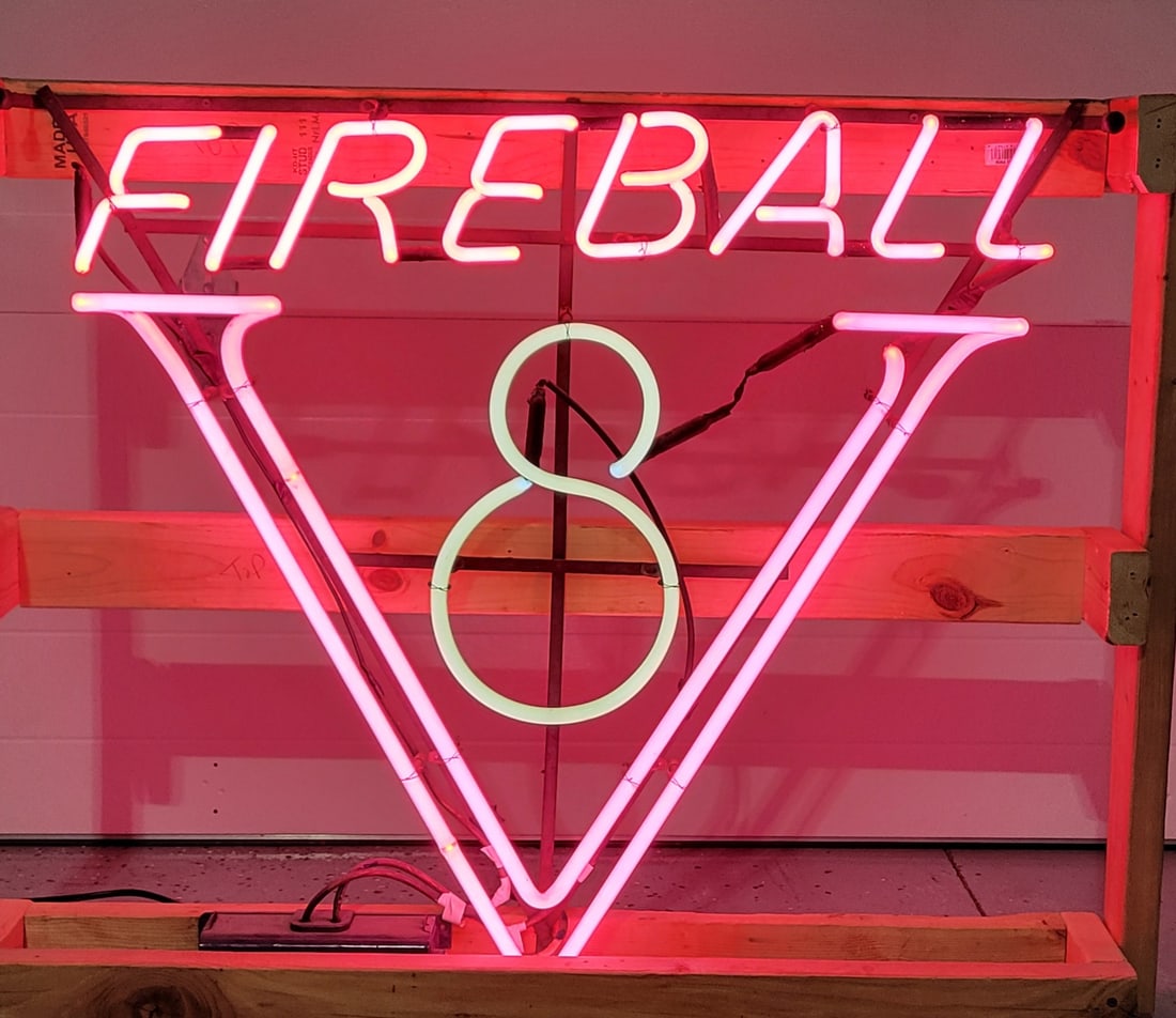 Buick Fireball V8 Factory Skeleton Neon Sign (1 of 4)