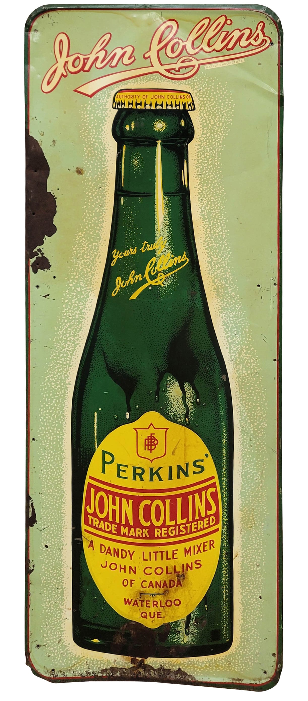 Perkins' John Collins Single Sided Tin Sign (1 of 2)