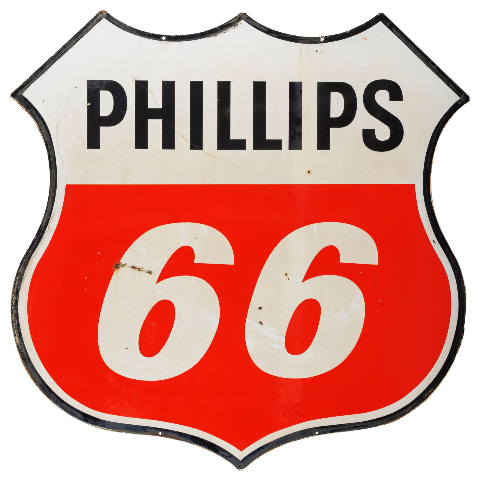 6FT Phillips 66 Gasoline Double Sided Porcelain Dealer Sign (1 of 2)