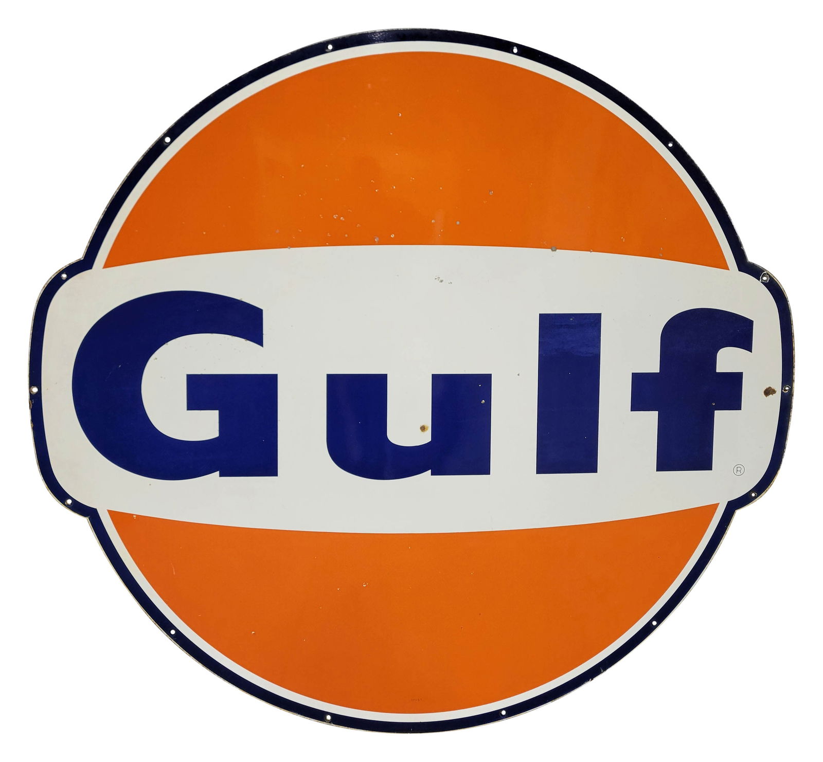 Gulf Dog Eared Single Sided Porcelain Dealer Sign (1 of 2)