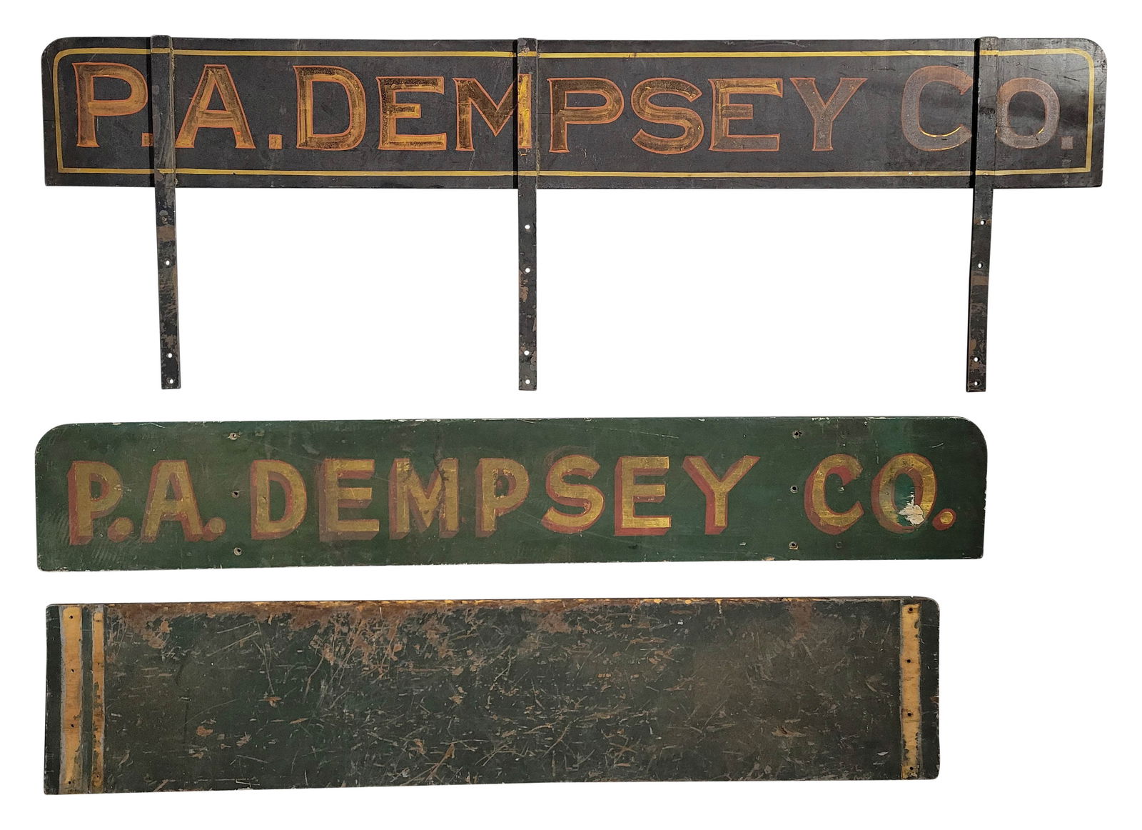 Early P.A. Dempsey Hacker's Ale Wooden Truck / Wagon Signs (1 of 2)