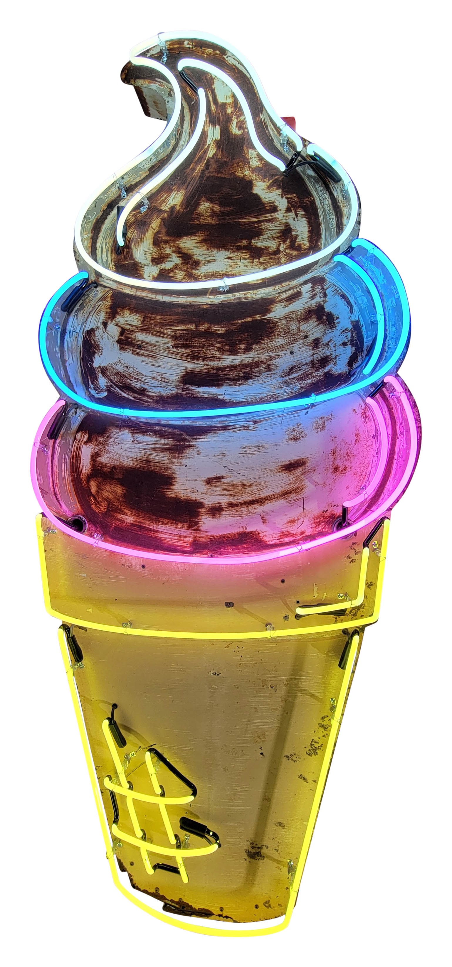 Ice Cream Cone 7' Die Cut SST Factory Neon Sign (1 of 3)