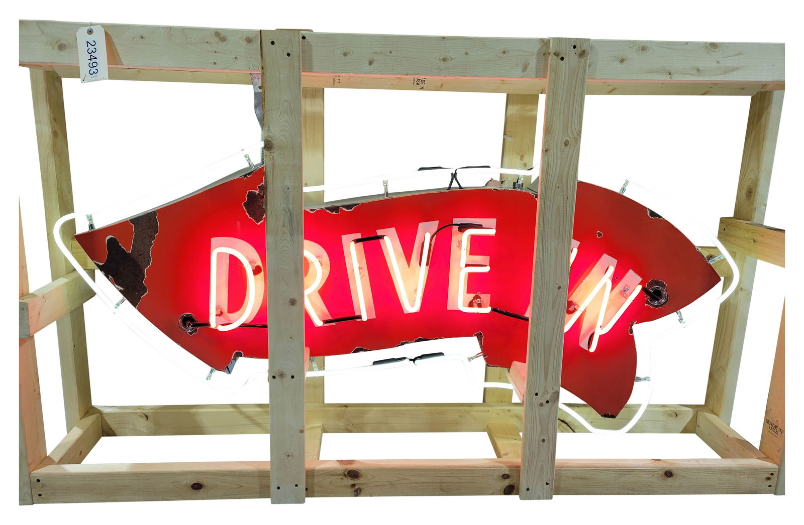 Drive in 6' SSP Factory Neon Arrow Sign (1 of 4)