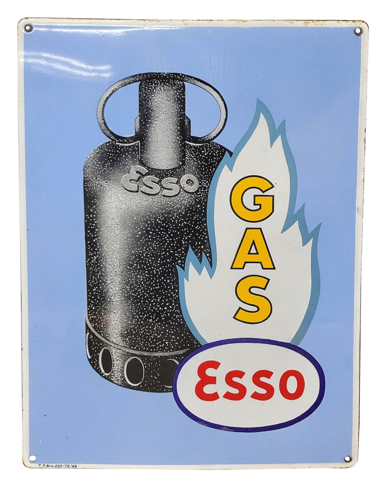 Esso Gas Single Sided Porcelain Sign (1 of 2)