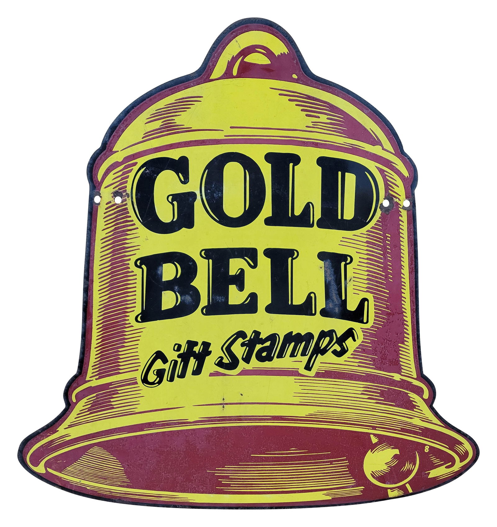 Gold Bell Gift Stamps Double Sided Tin Sign (1 of 2)