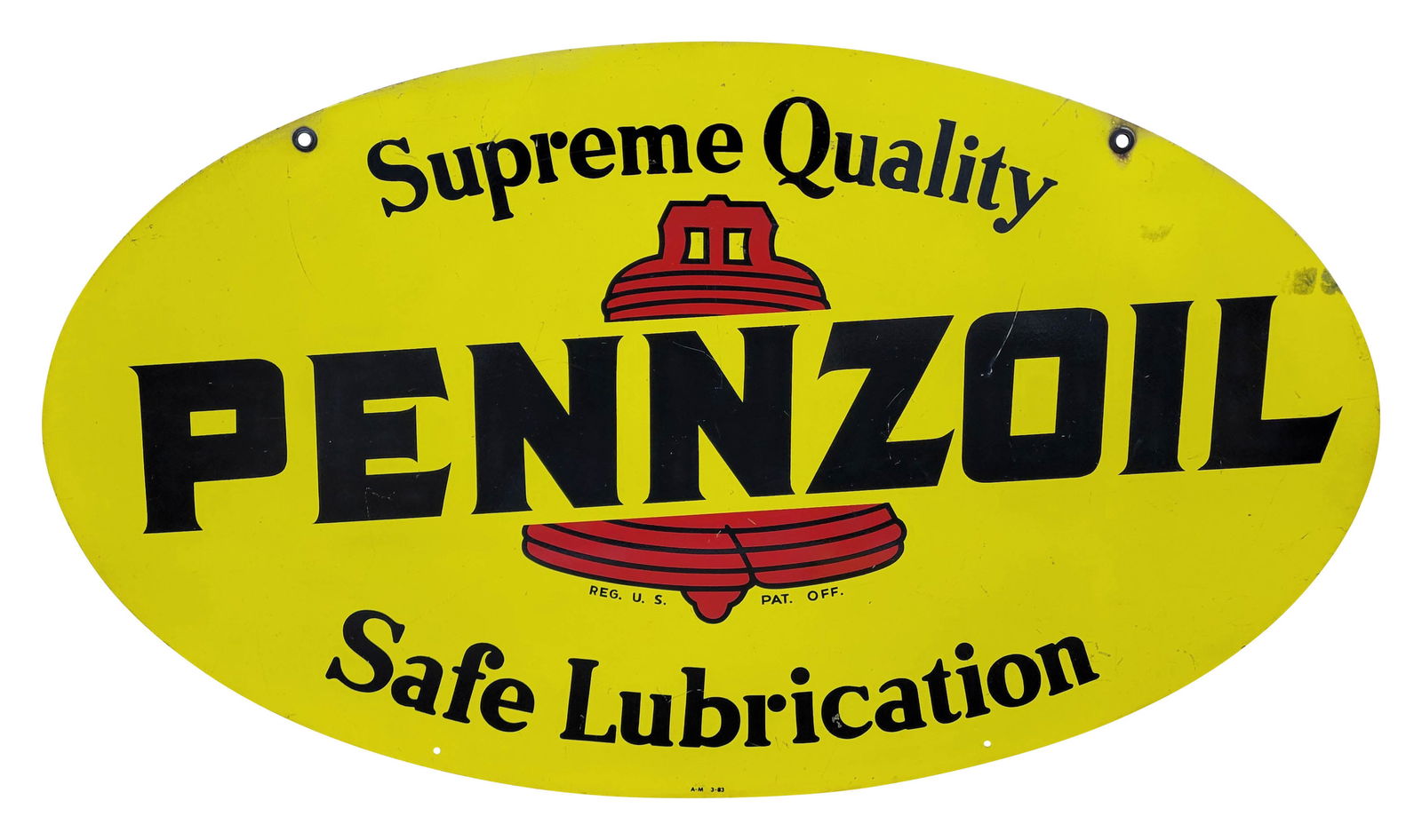 Pennzoil Supreme Quality Single Sided Tin Sign (1 of 2)