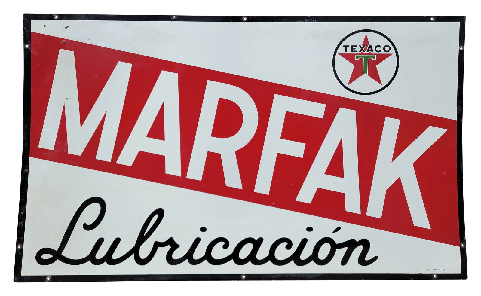Texaco Marfak Lubricacion Single Sided Tin Sign (1 of 2)