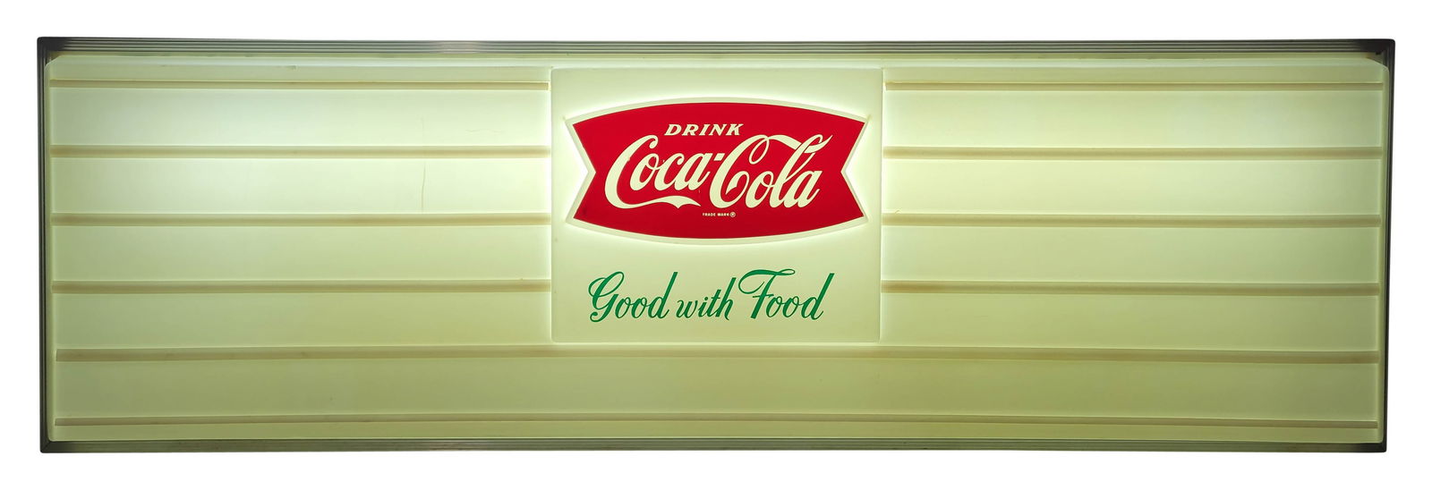 Drink Coca Cola Good With Food Embossed Plastic Light Up Menu Board Sign (1 of 3)
