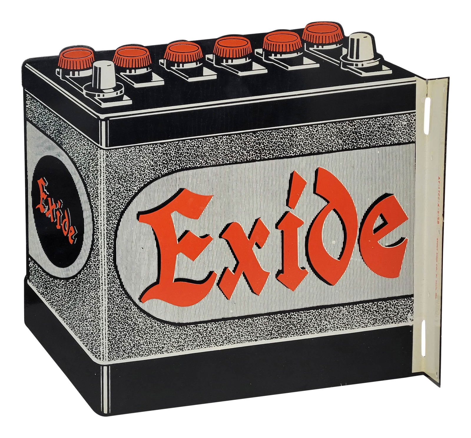 Exide Batteries Double Sided Tin Flange Sign (1 of 3)