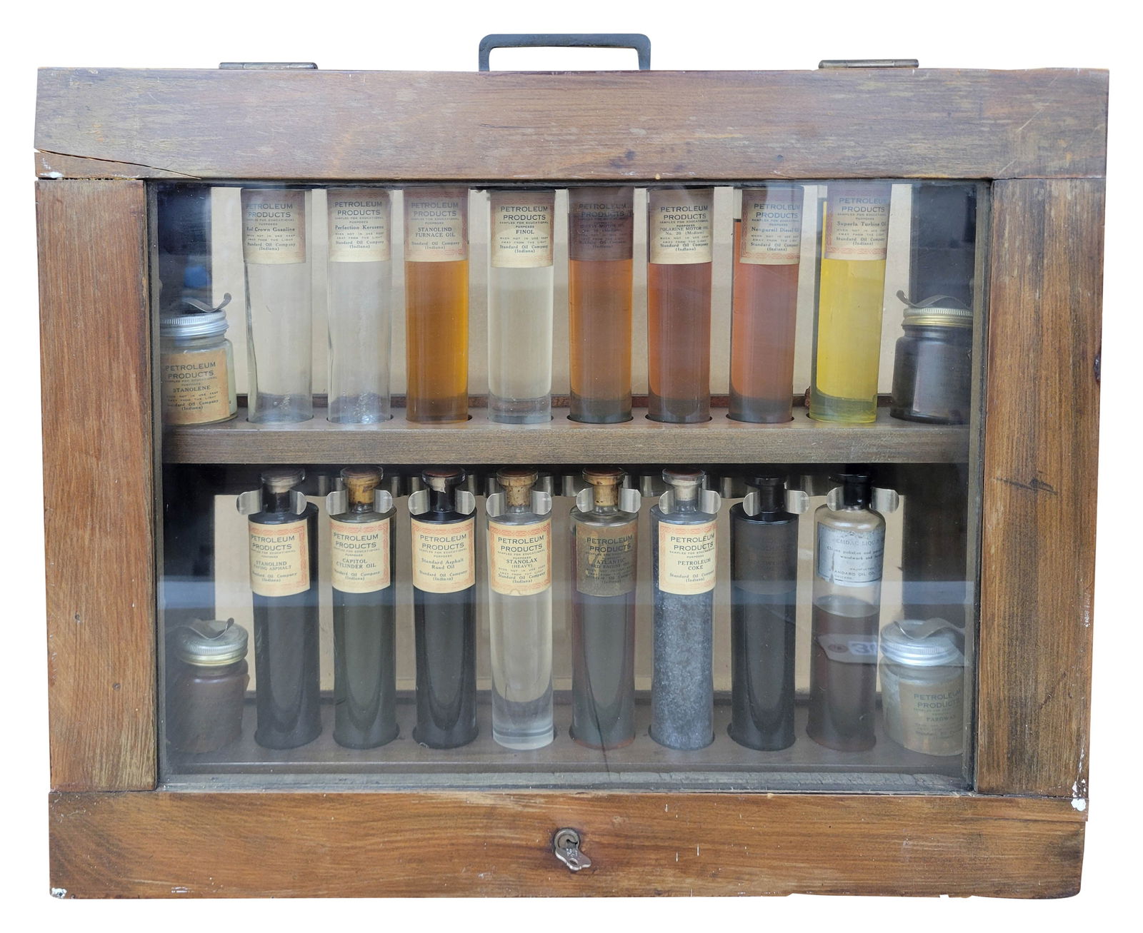 Standard Oil of Indiana Salesman Oil Bottle Sample Display Cabinet (1 of 3)