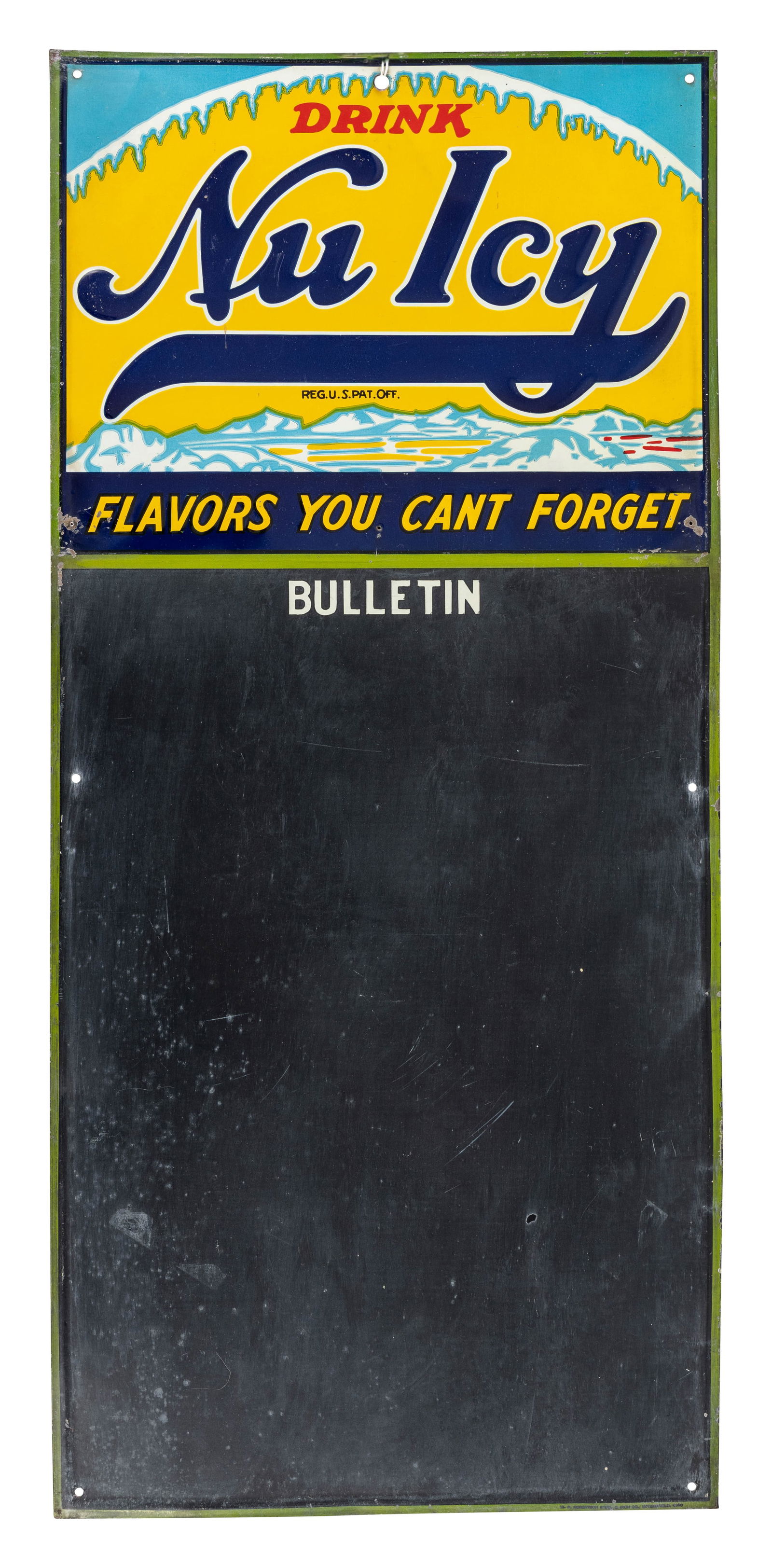 Nu Icy "Flavors You Can't Forget" Emb. SST Menuboard Sign (1 of 2)