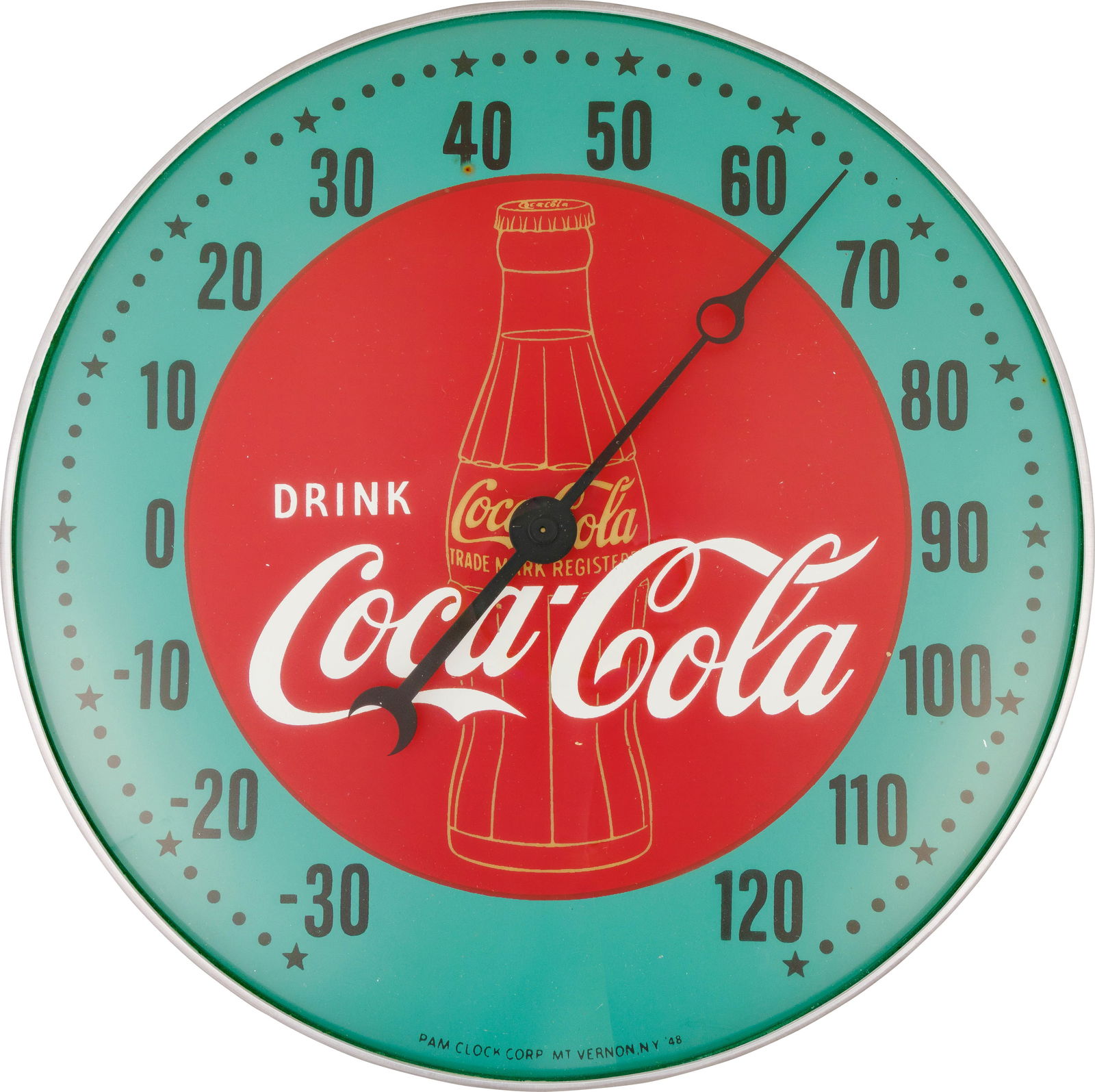 Drink Coca Cola 12" PAM Advertising Thermometer (1 of 2)