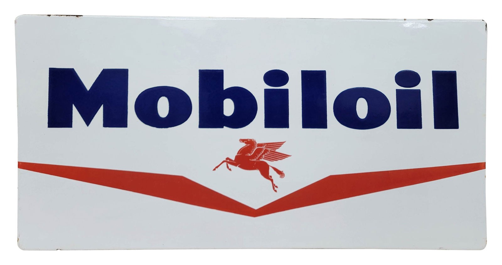 Mobiloil Single Sided Porcelain Sign (1 of 2)