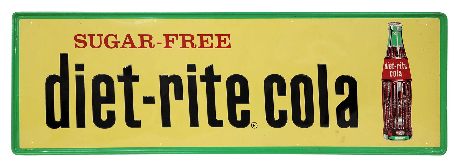 Sugar Free Diet Rite Cola Embossed Single Sided Tin Sign (1 of 2)