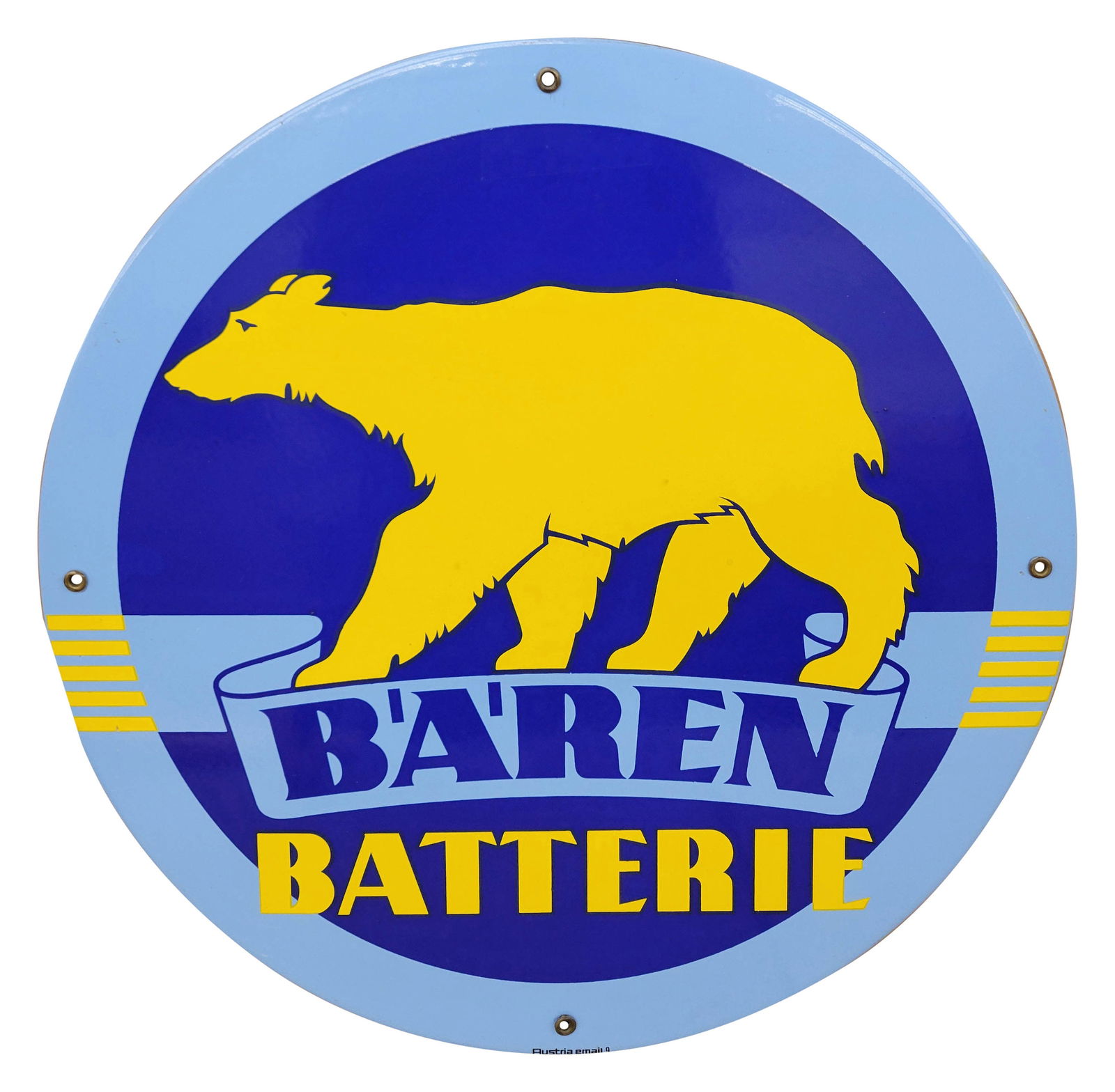 Baren Batterie Single Sided Porcelain Sign (1 of 3)