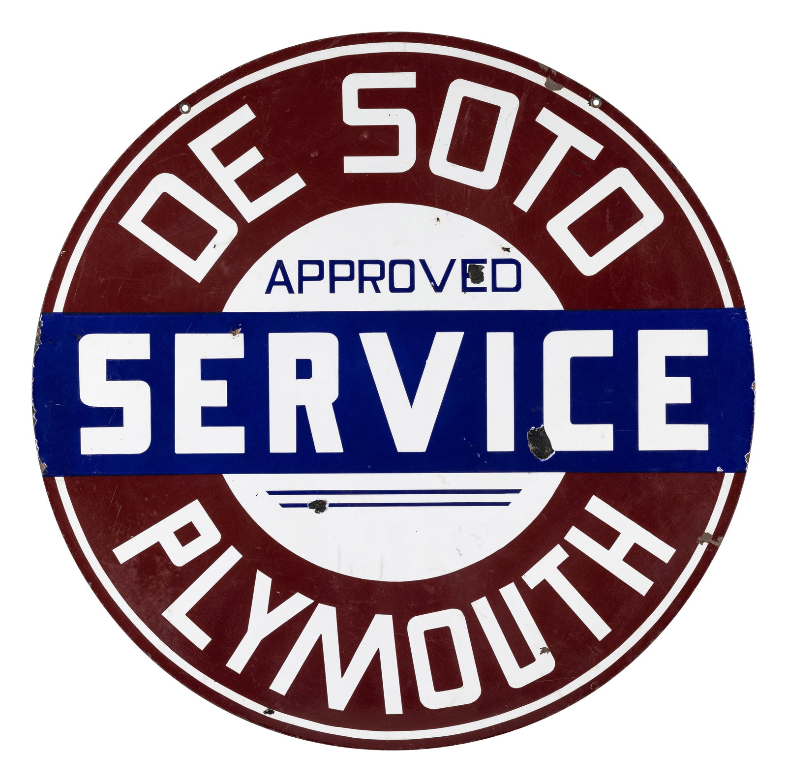 DeSoto Plymouth Approved Service 42" DSP Sign (1 of 2)