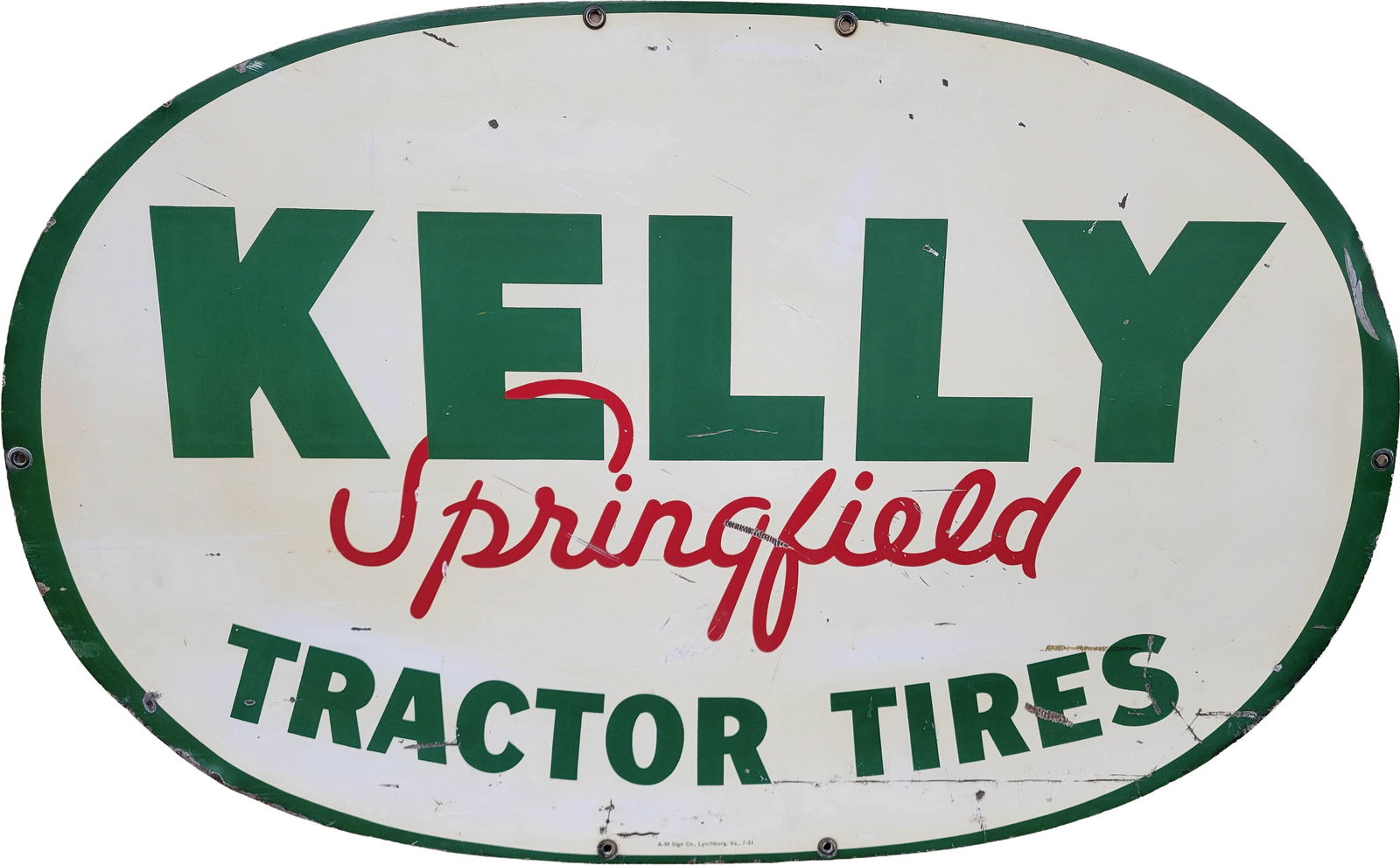Kelly Springfield Tractor Tires Single Sided Tin Sign (1 of 2)