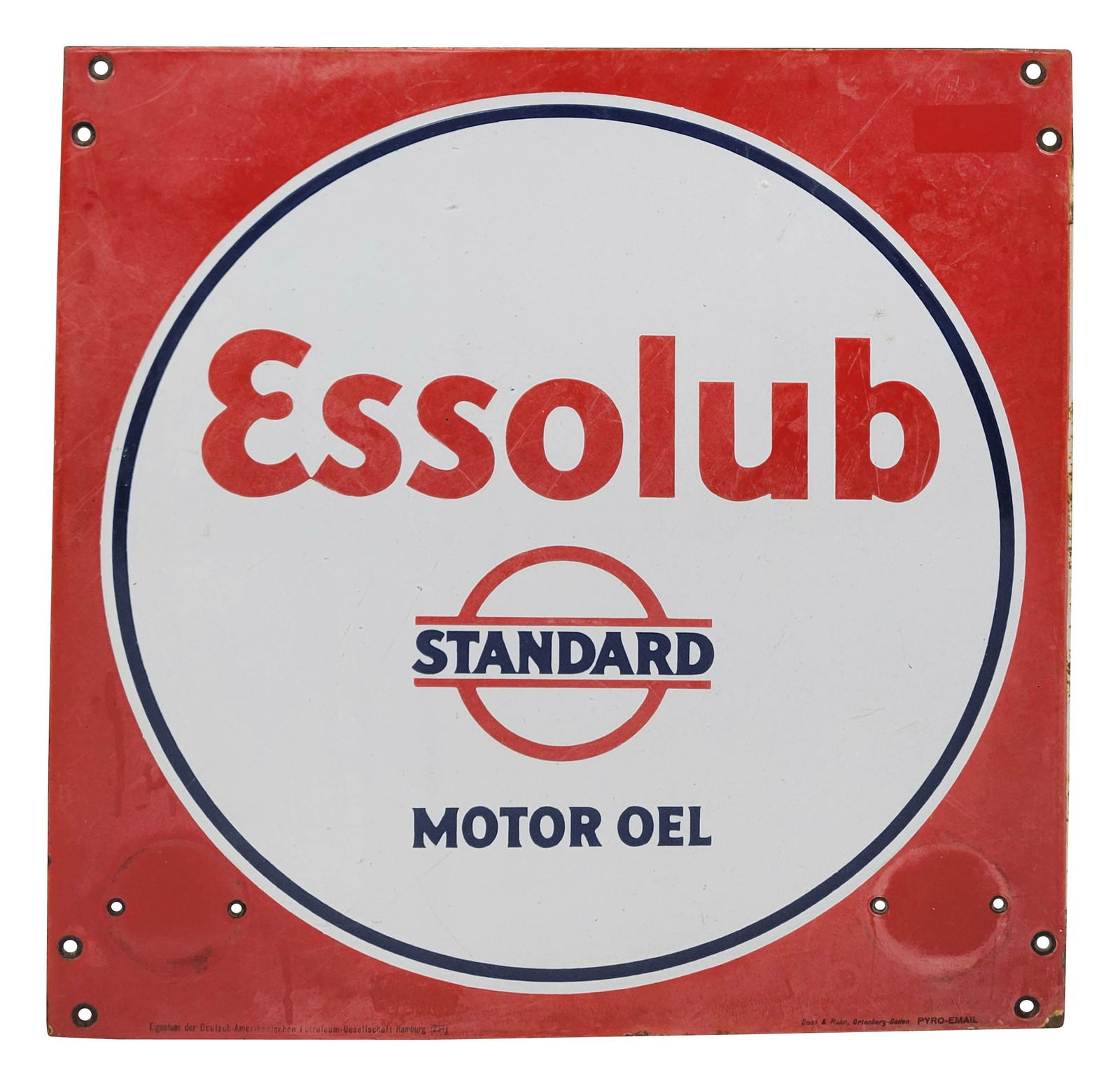 Standard Essolube Motor Oel Single Sided Porcelain Sign (1 of 2)