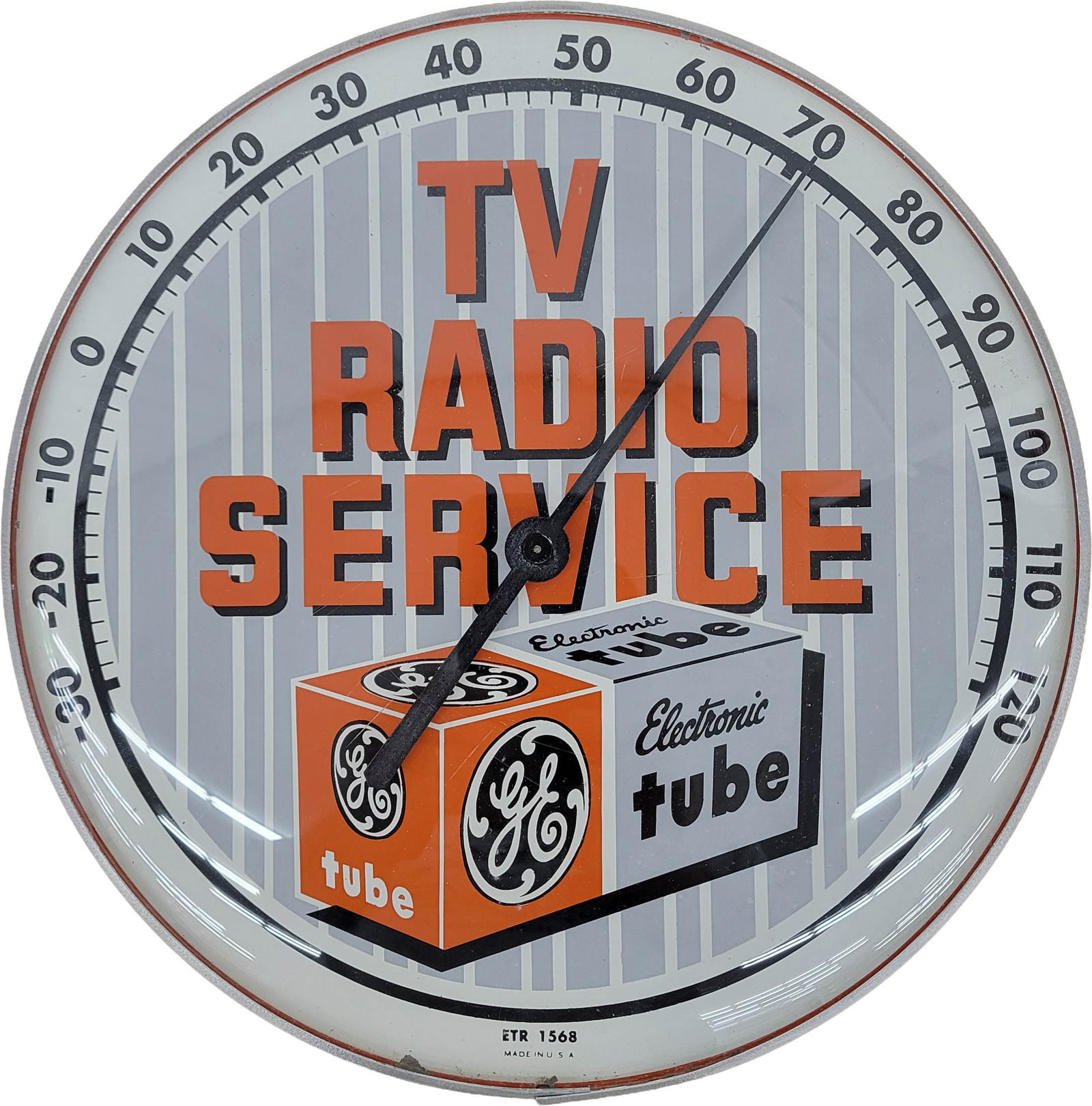 GE TV Radio Service Round Thermometer (1 of 2)