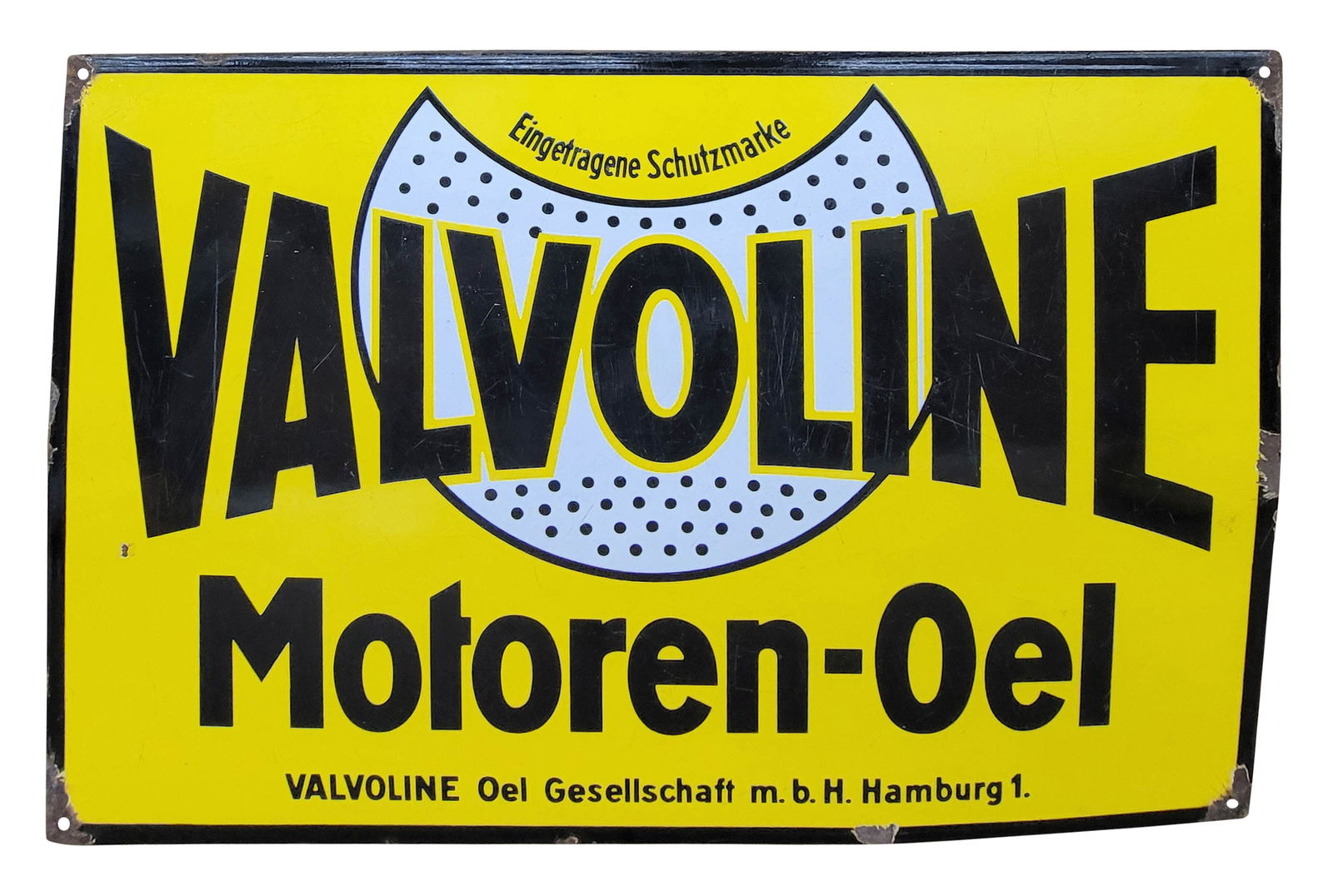 Valvoline Motoren-Oel Single Sided Porcelain Sign (1 of 2)
