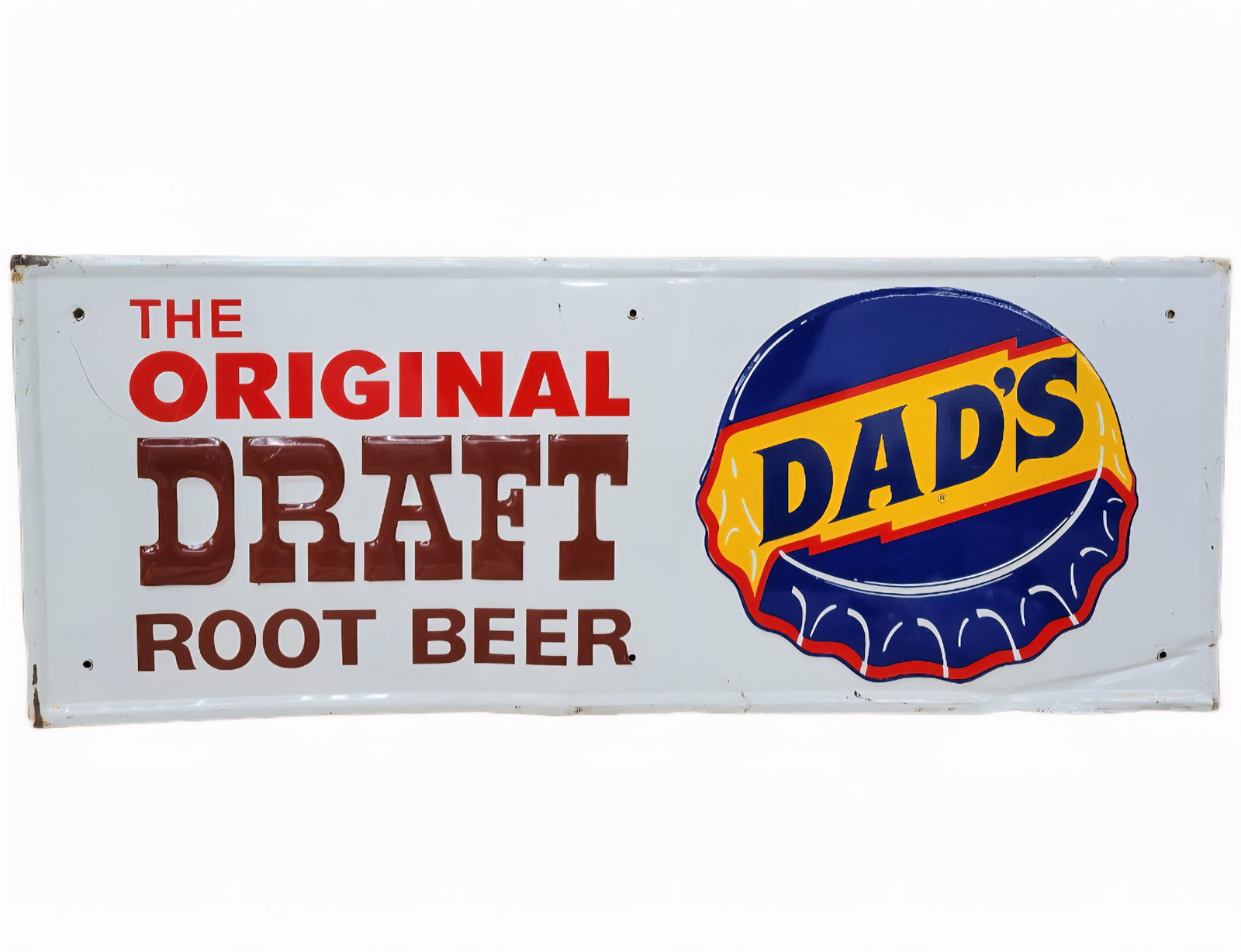 Dad's The Original Draft Root Beer Embossed Single Sided Tin Sign (1 of 2)