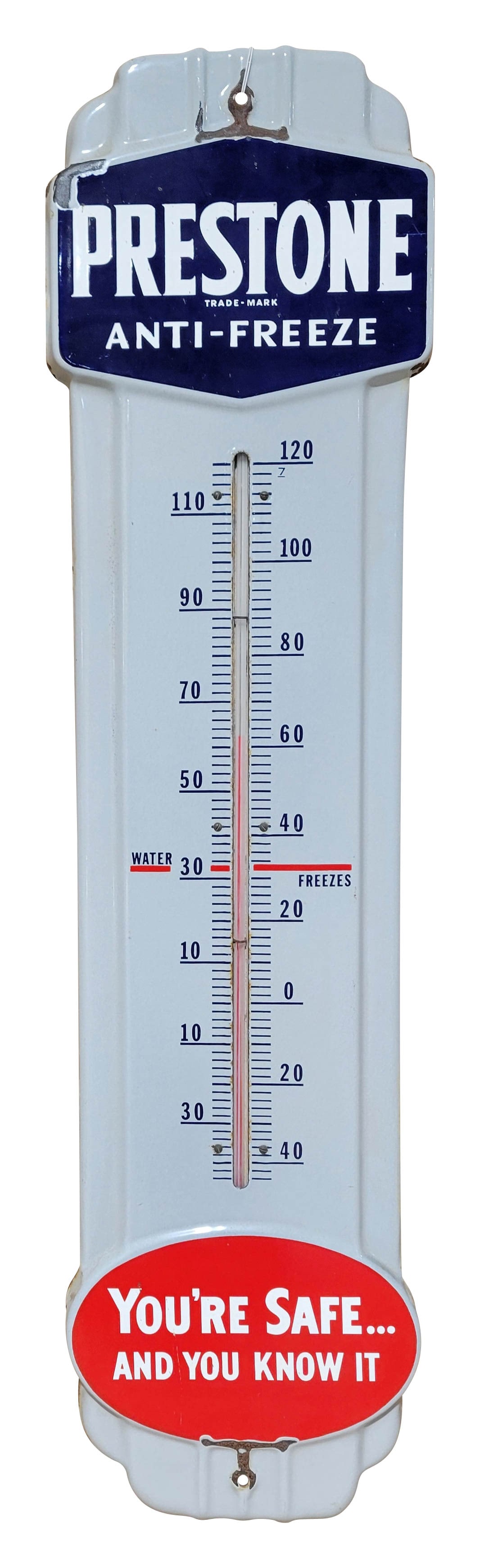Prestone Anti-Freeze You're Safe And You Know It Porcelain Thermometer (1 of 3)