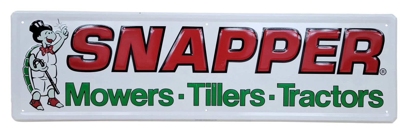 Snapper Mowers Tillers Tractors Embossed Single Sided Tin Sign (1 of 2)